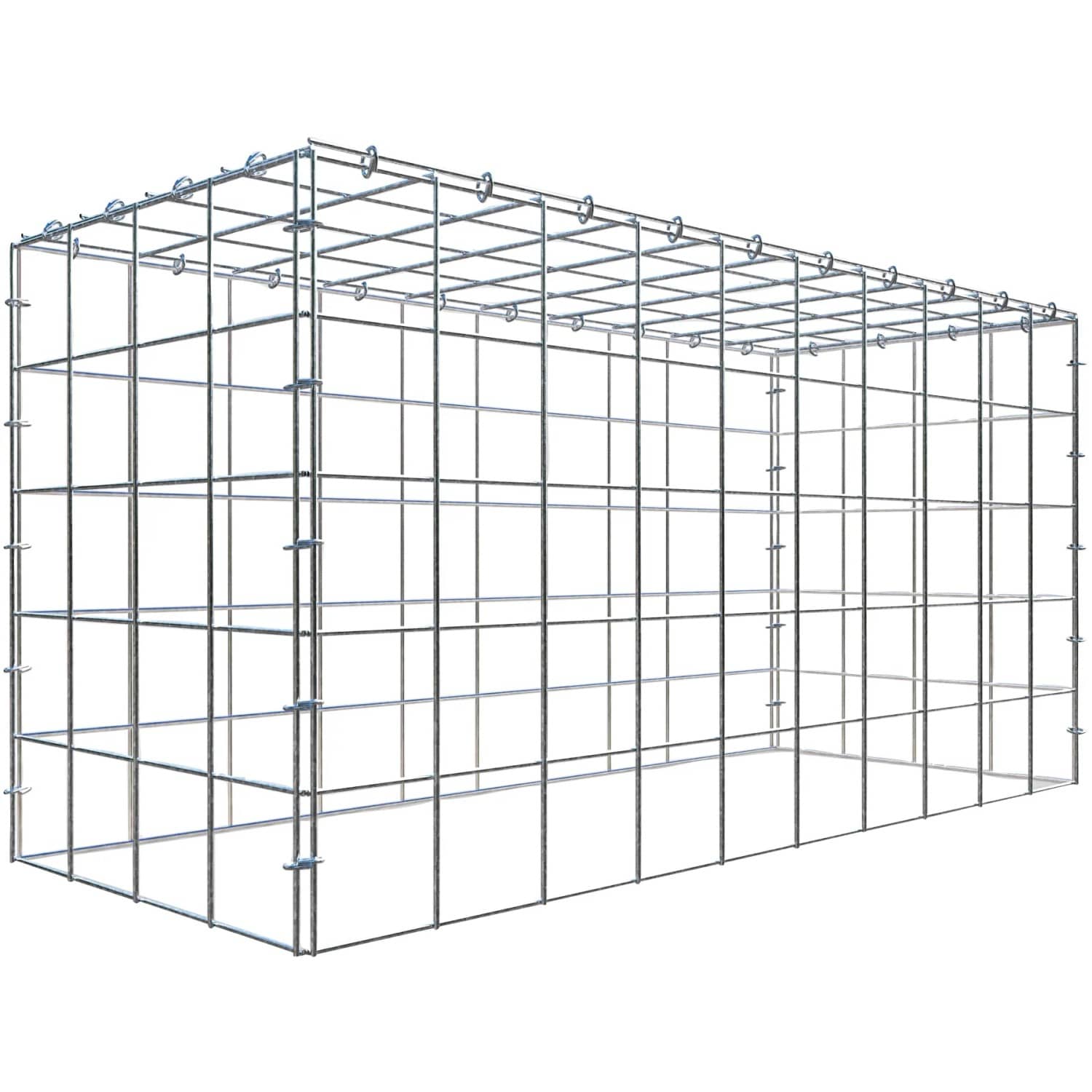 Gabiona C-Ring-Gabione-Anbaukorb Typ 3 50 x 100 x 40 cm Maschenw 10 x 10 cm