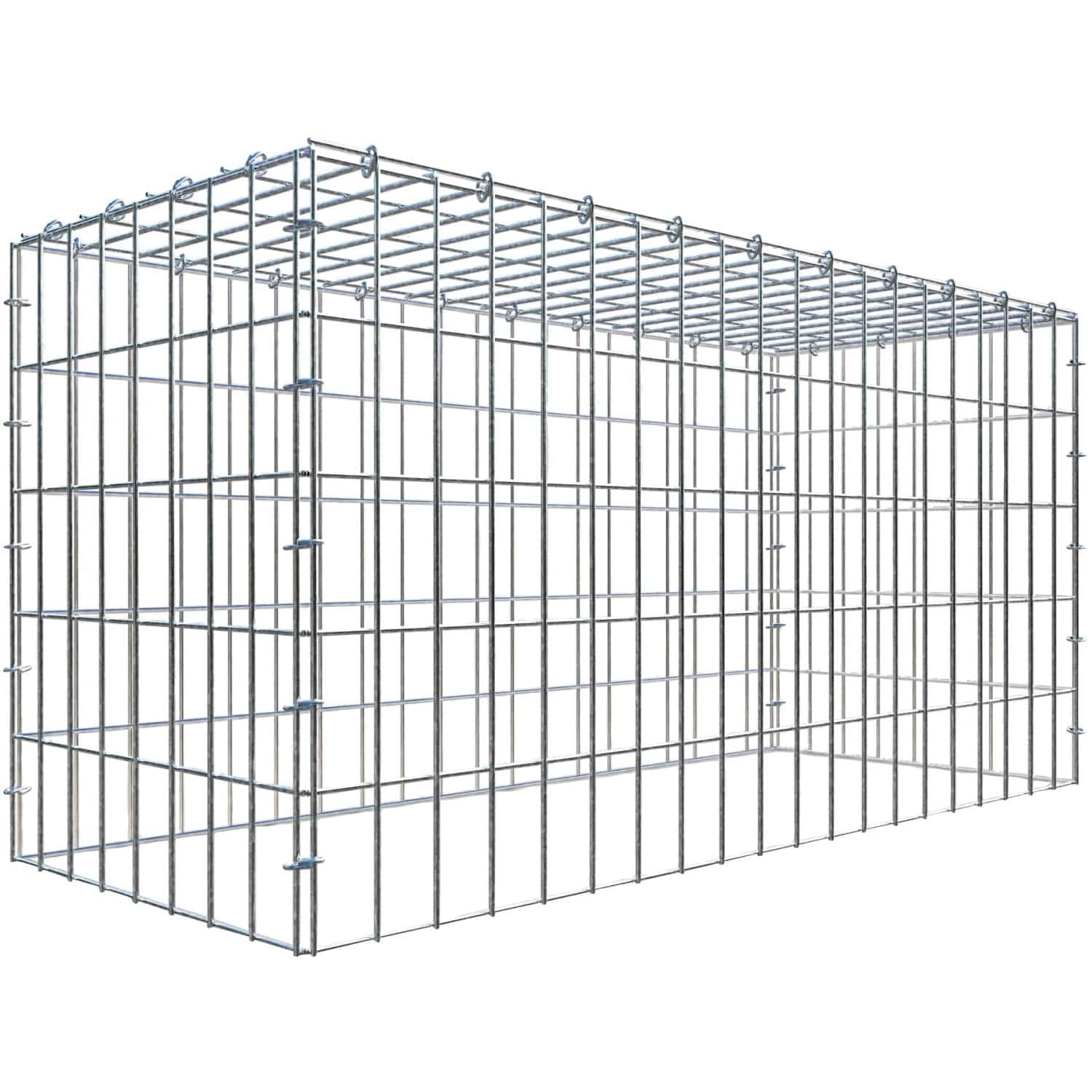 Gabiona C-Ring-Gabione-Anbaukorb Typ 3 50 x 100 x 40 cm Maschenw 5 x 10 cm