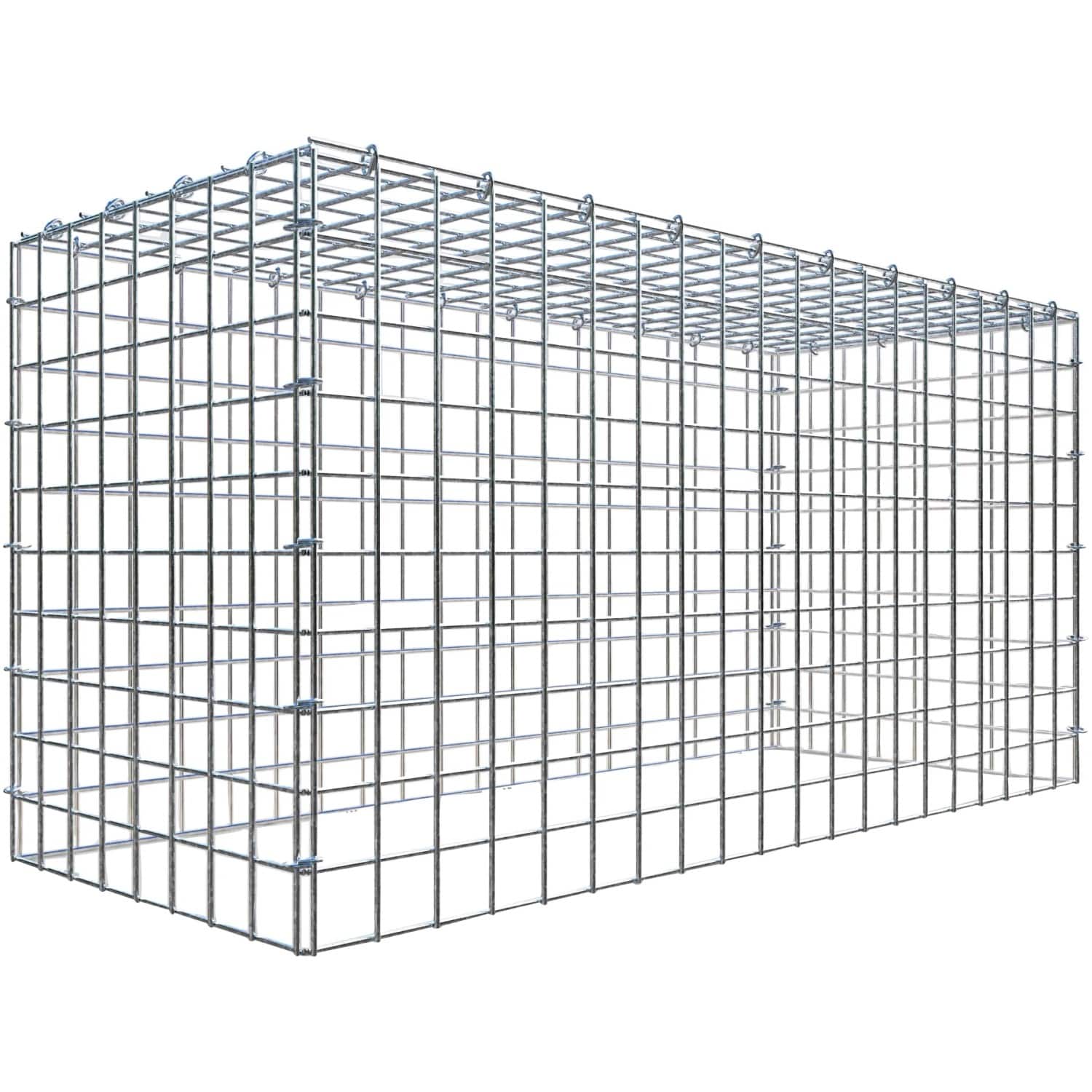 Gabiona C-Ring-Gabione-Anbaukorb Typ 3 50 x 100 x 40 cm Maschenw 5 x 5 cm