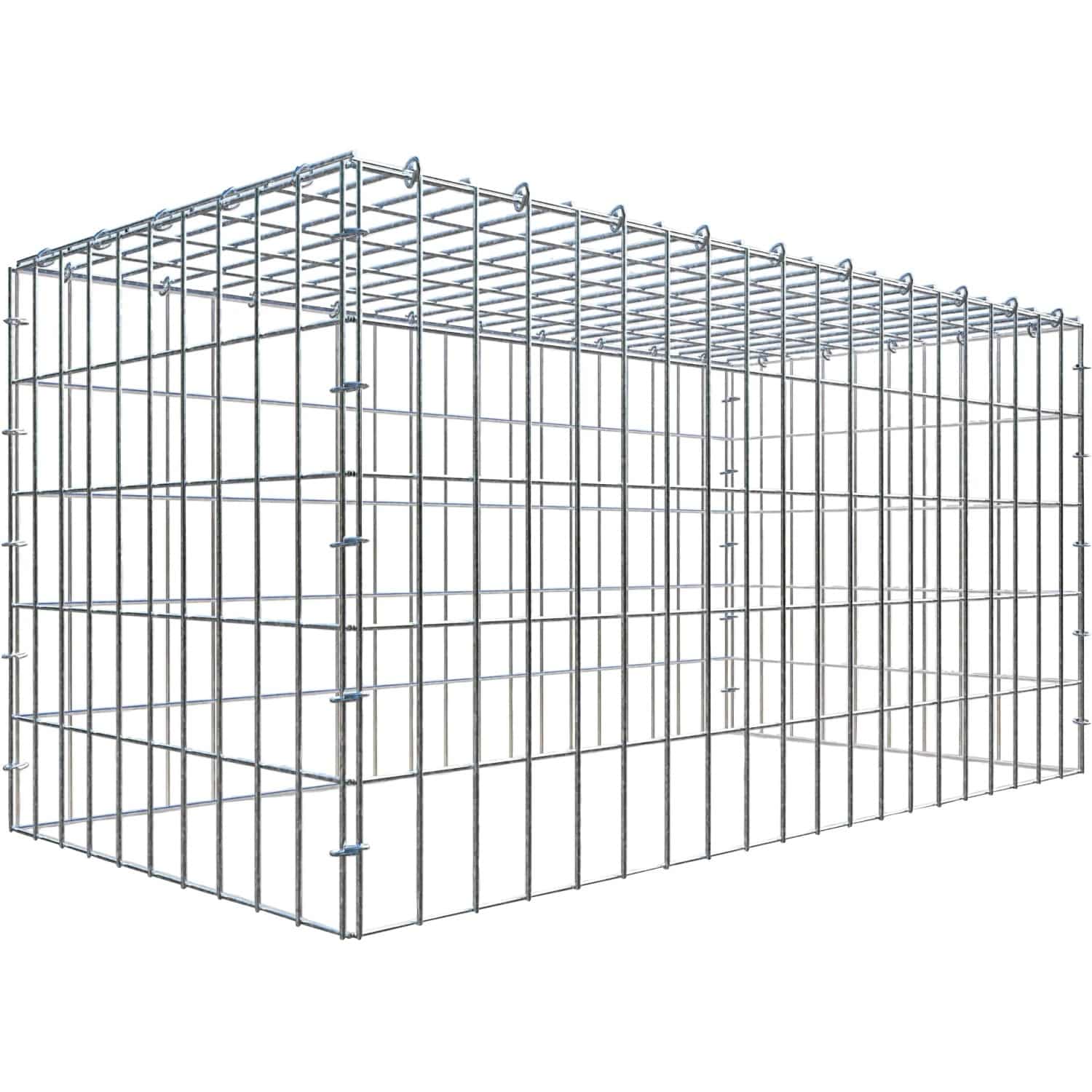 Gabiona C-Ring-Gabione-Anbaukorb Typ 3 50 x 100 x 50 cm Maschenw 5 x 10 cm