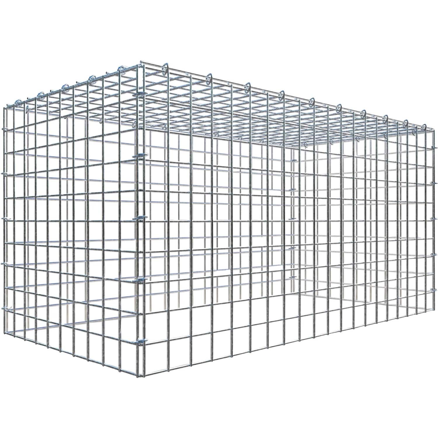 Gabiona C-Ring-Gabione-Anbaukorb Typ 3 50 x 100 x 50 cm Maschenw 5 x 5 cm