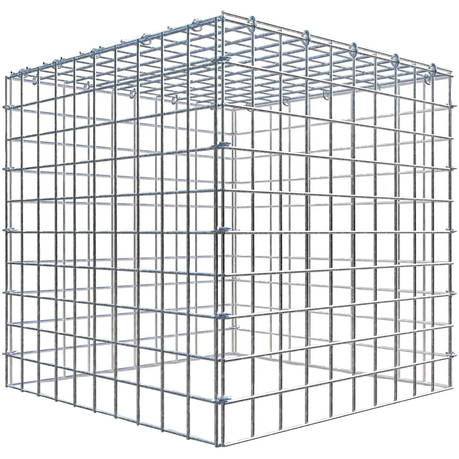 Gabiona C-Ring-Gabione-Anbaukorb Typ 3 50 x 50 x 50 cm Maschenw 5 x 5 cm