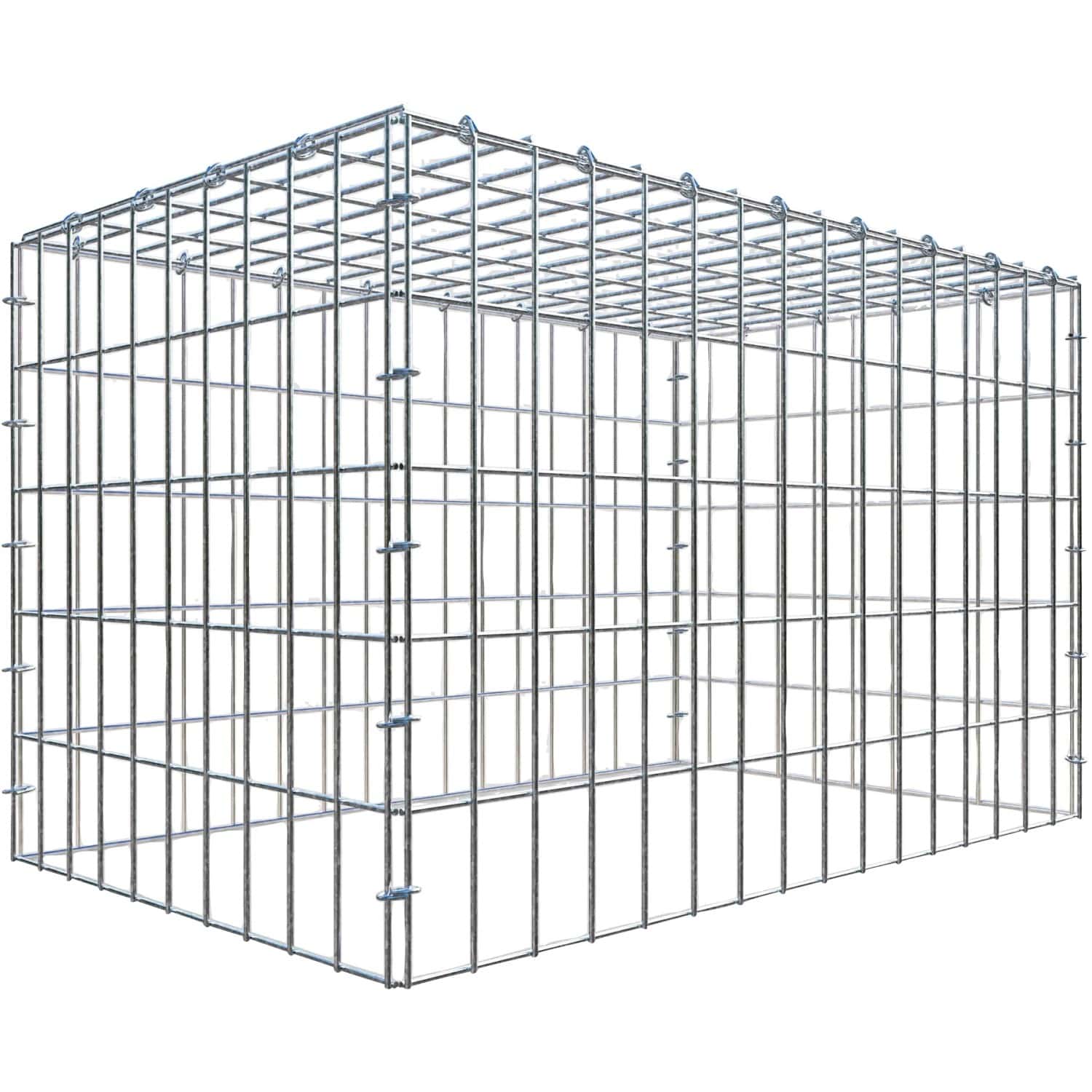 Gabiona C-Ring-Gabione-Anbaukorb Typ 3 50 x 80 x 50 cm Maschenw 5 x 10 cm
