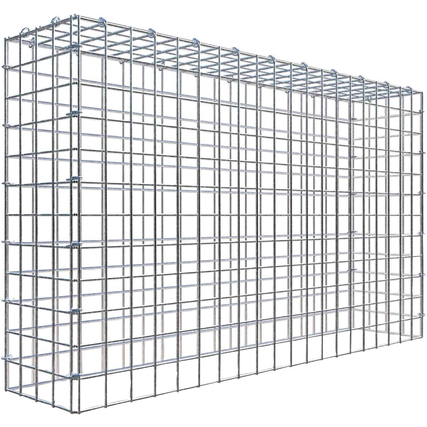 Gabiona C-Ring-Gabione-Anbaukorb Typ 3 60 x 100 x 20 cm Maschenw 5 x 5 cm