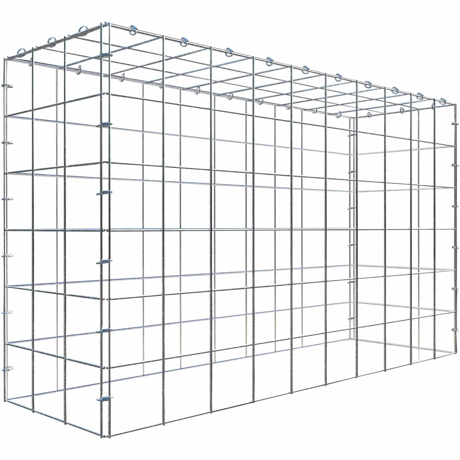 Gabiona C-Ring-Gabione-Anbaukorb Typ 3 60 x 100 x 30 cm Maschenw 10 x 10 cm