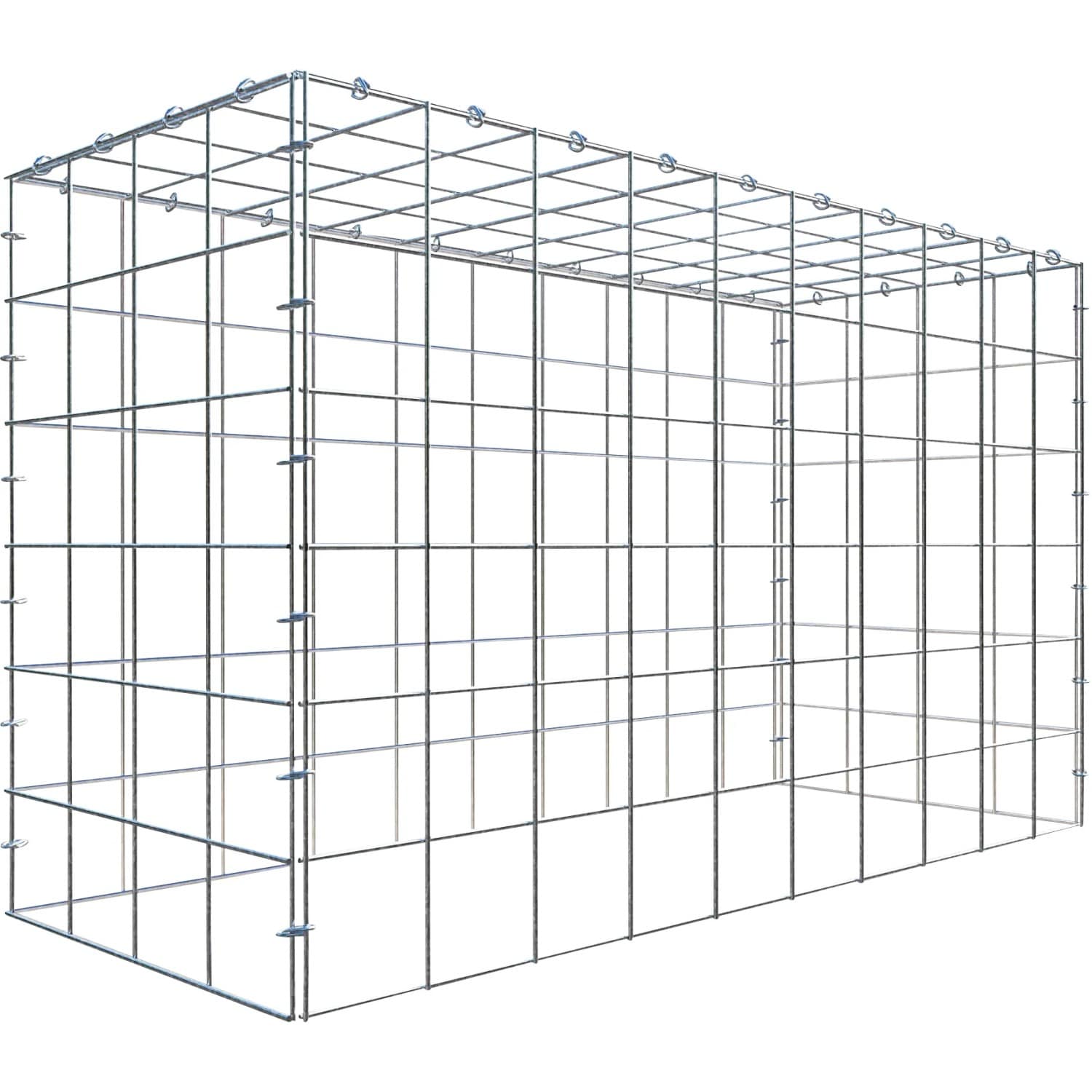 Gabiona C-Ring-Gabione-Anbaukorb Typ 3 60 x 100 x 40 cm Maschenw 10 x 10 cm