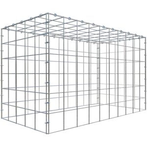 Gabiona C-Ring-Gabione-Anbaukorb Typ 3 60 x 100 x 50 cm Maschenw 10 x 10 cm