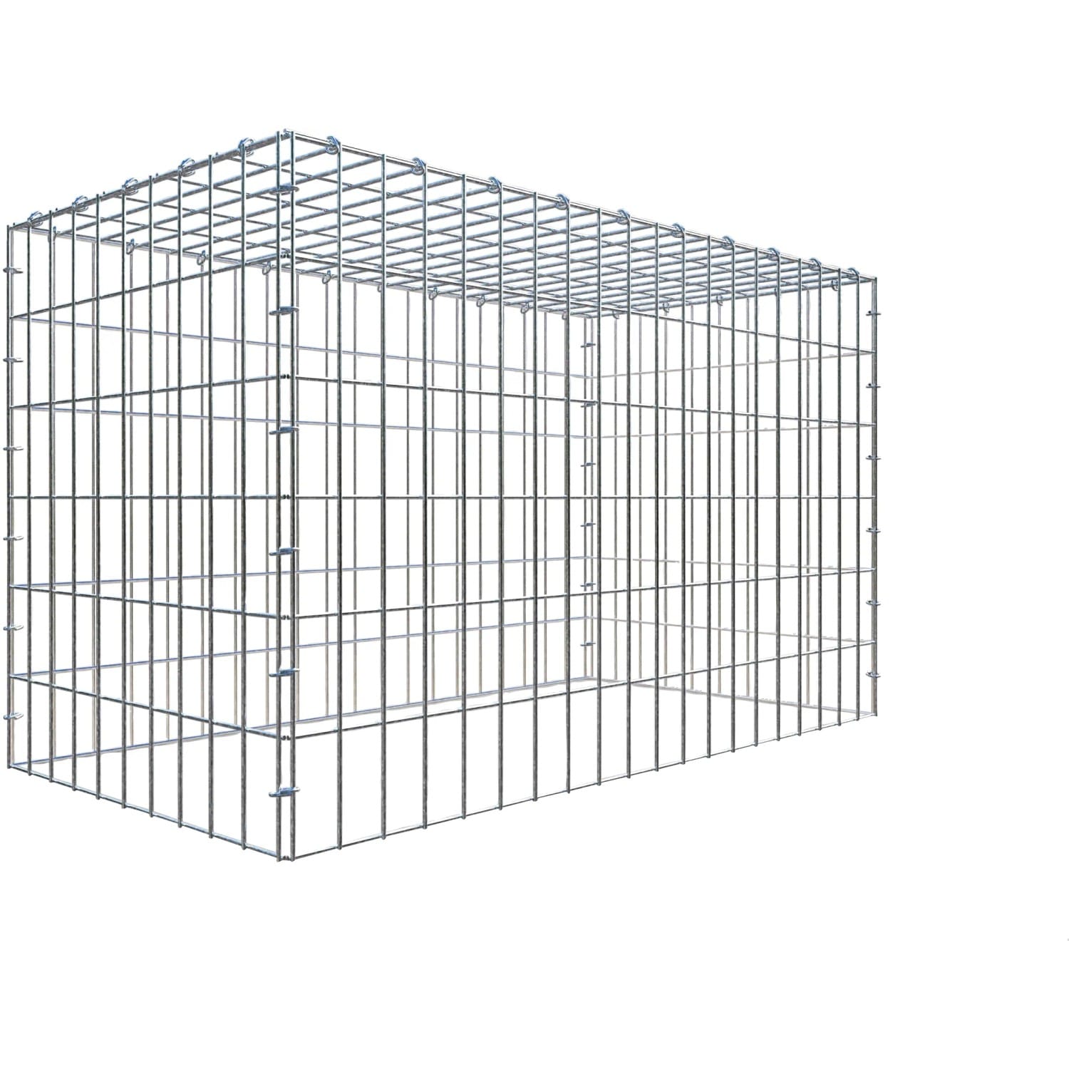 Gabiona C-Ring-Gabione-Anbaukorb Typ 3 60 x 100 x 50 cm Maschenw 5 x 10 cm