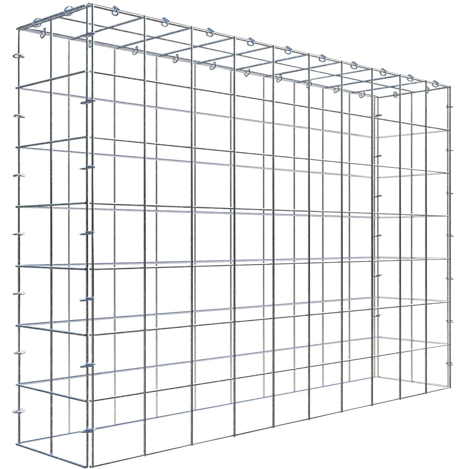 Gabiona C-Ring-Gabione-Anbaukorb Typ 3 70 x 100 x 20 cm Maschenw 10 x 10 cm
