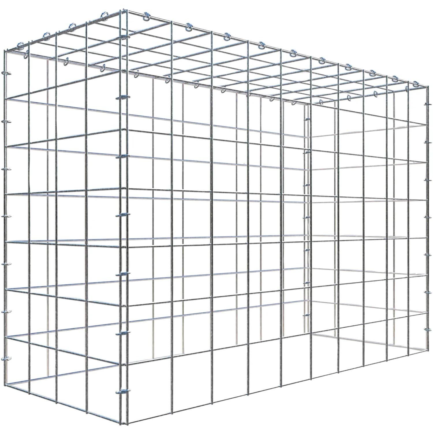 Gabiona C-Ring-Gabione-Anbaukorb Typ 3 70 x 100 x 40 cm Maschenw 10 x 10 cm