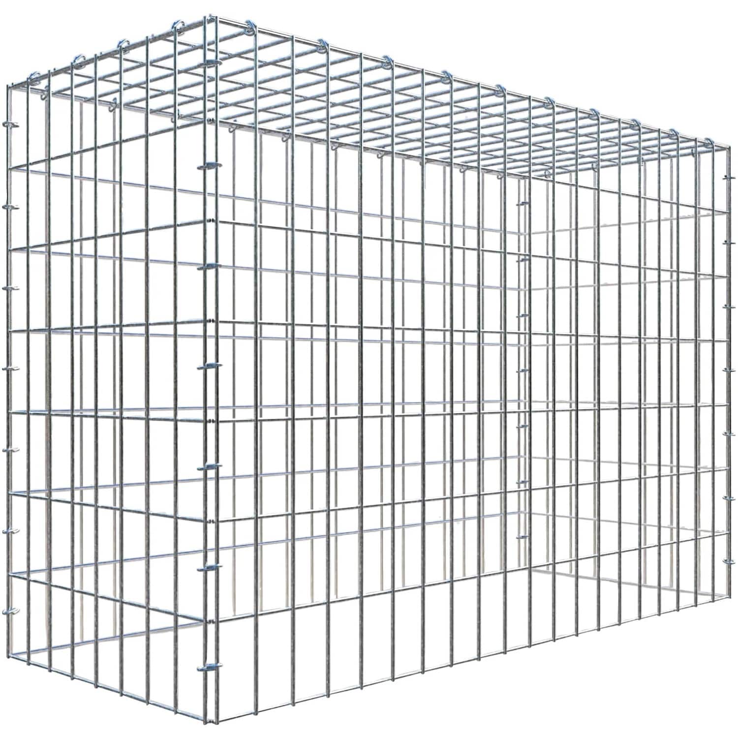 Gabiona C-Ring-Gabione-Anbaukorb Typ 3 70 x 100 x 40 cm Maschenw 5 x 10 cm