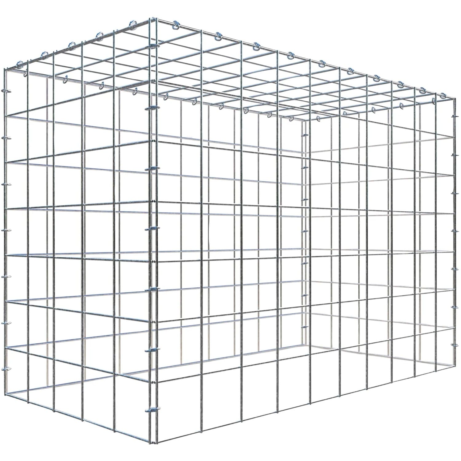 Gabiona C-Ring-Gabione-Anbaukorb Typ 3 70 x 100 x 50 cm Maschenw 10 x 10 cm