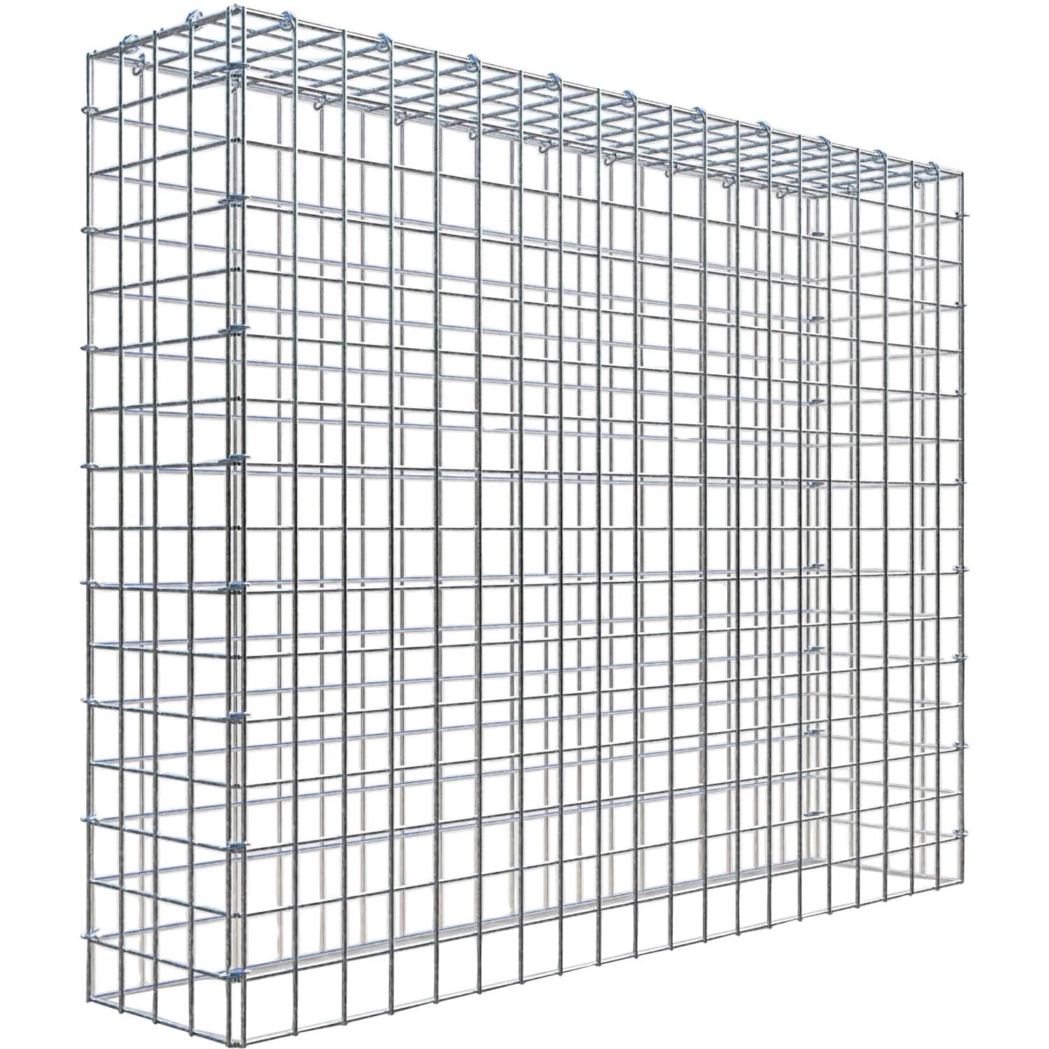 Gabiona C-Ring-Gabione-Anbaukorb Typ 3 80 x 100 x 20 cm Maschenw 5 x 5 cm