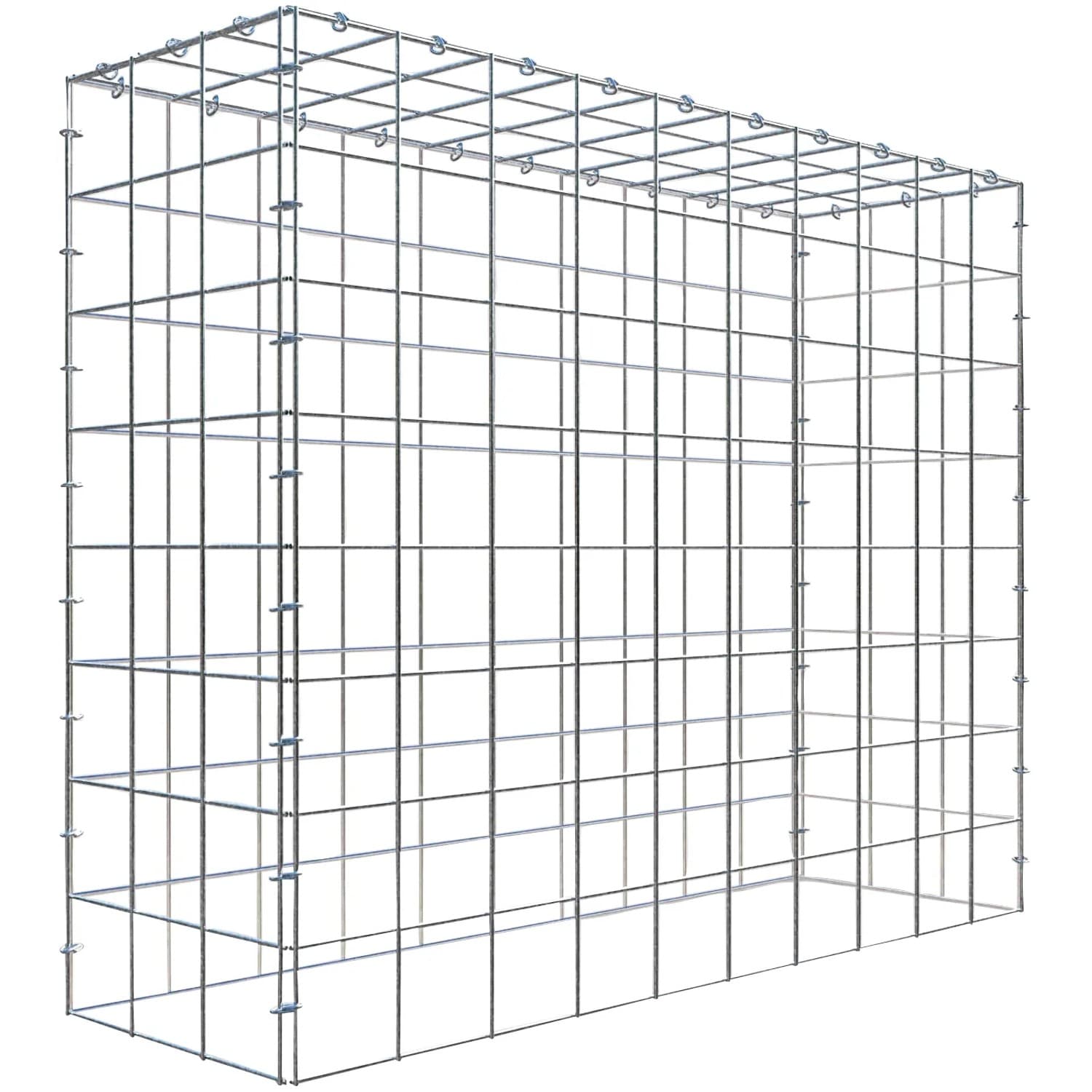 Gabiona C-Ring-Gabione-Anbaukorb Typ 3 80 x 100 x 30 cm Maschenw 10 x 10 cm