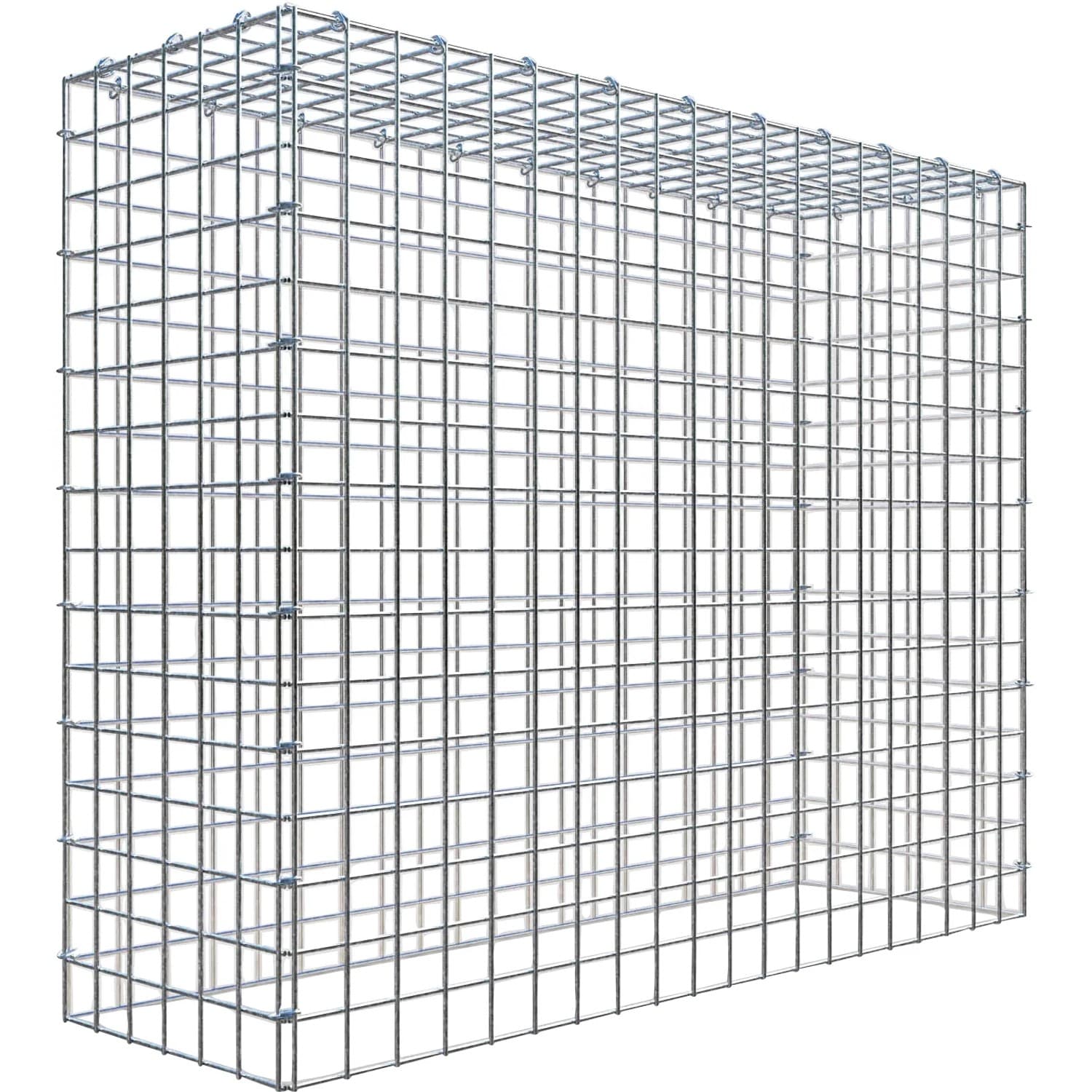 Gabiona C-Ring-Gabione-Anbaukorb Typ 3 80 x 100 x 30 cm Maschenw 5 x 5 cm