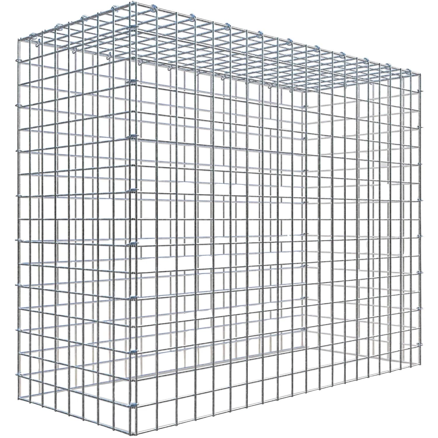 Gabiona C-Ring-Gabione-Anbaukorb Typ 3 80 x 100 x 40 cm Maschenw 5 x 5 cm