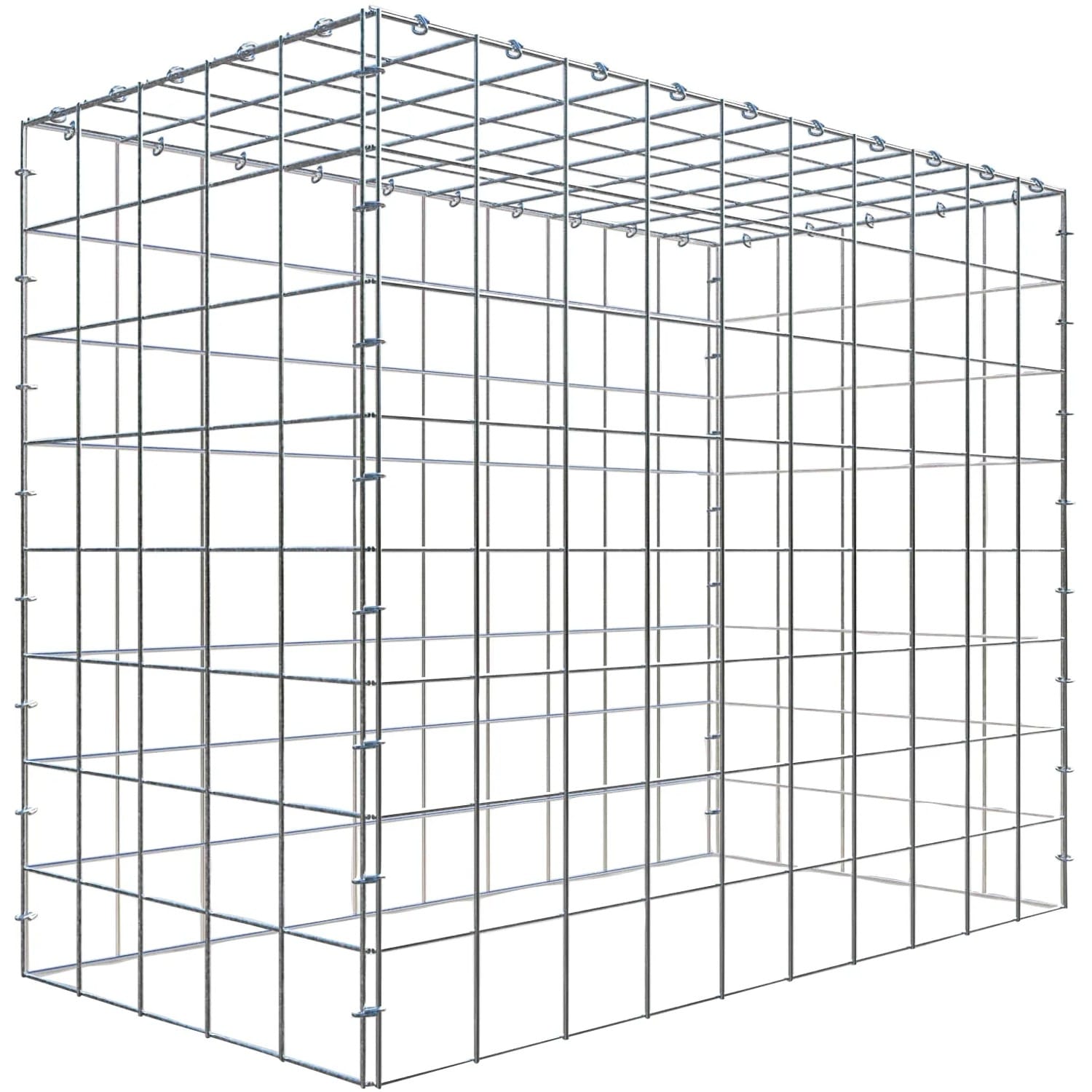 Gabiona C-Ring-Gabione-Anbaukorb Typ 3 80 x 100 x 50 cm Maschenw 10 x 10 cm