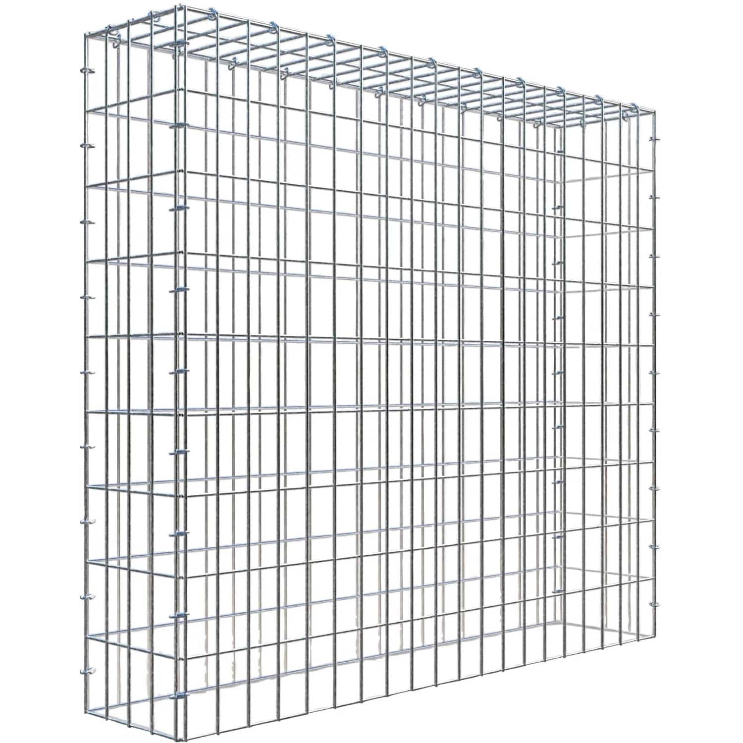 Gabiona C-Ring-Gabione-Anbaukorb Typ 3 90 x 100 x 20 cm Maschenw 5 x 10 cm