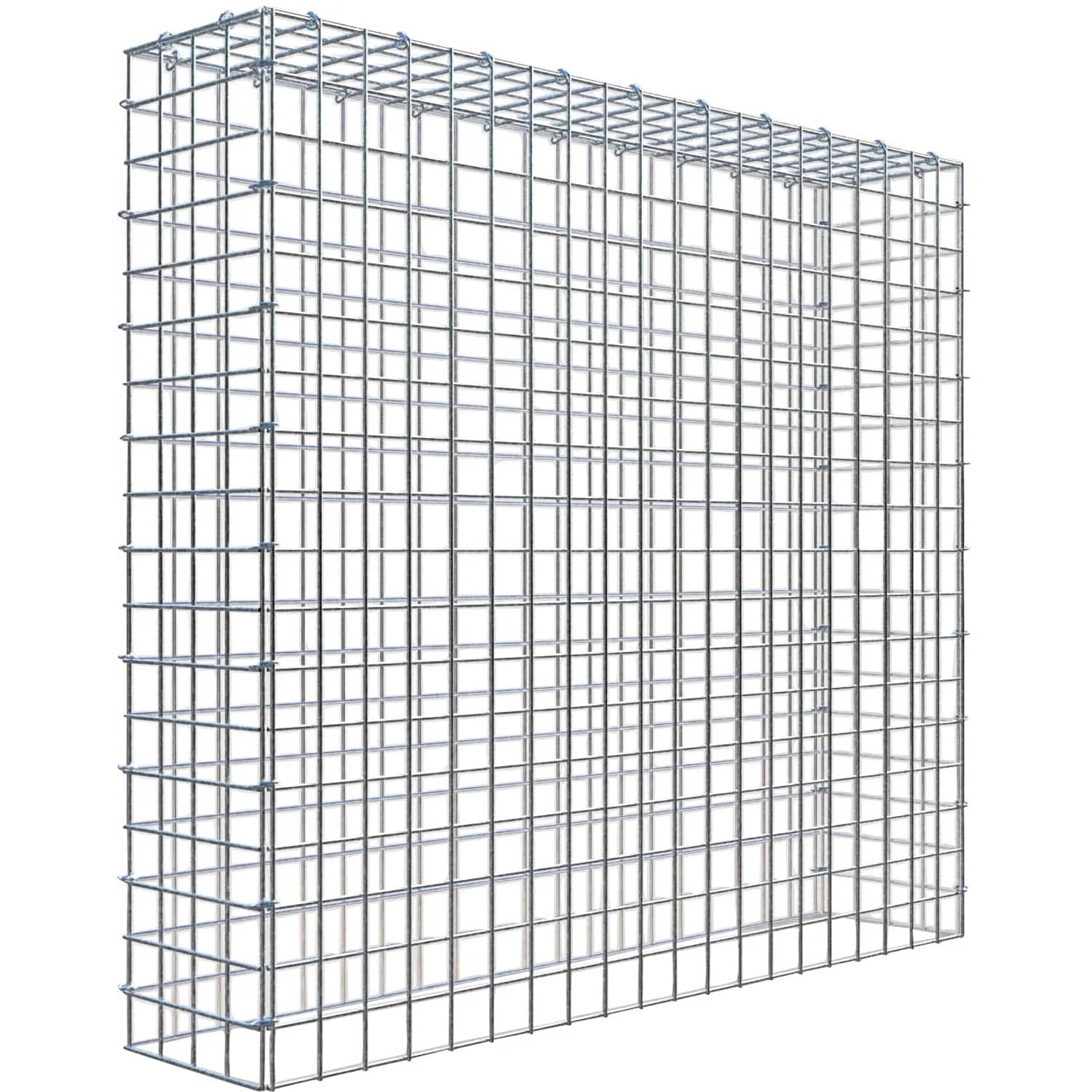 Gabiona C-Ring-Gabione-Anbaukorb Typ 3 90 x 100 x 20 cm Maschenw 5 x 5 cm