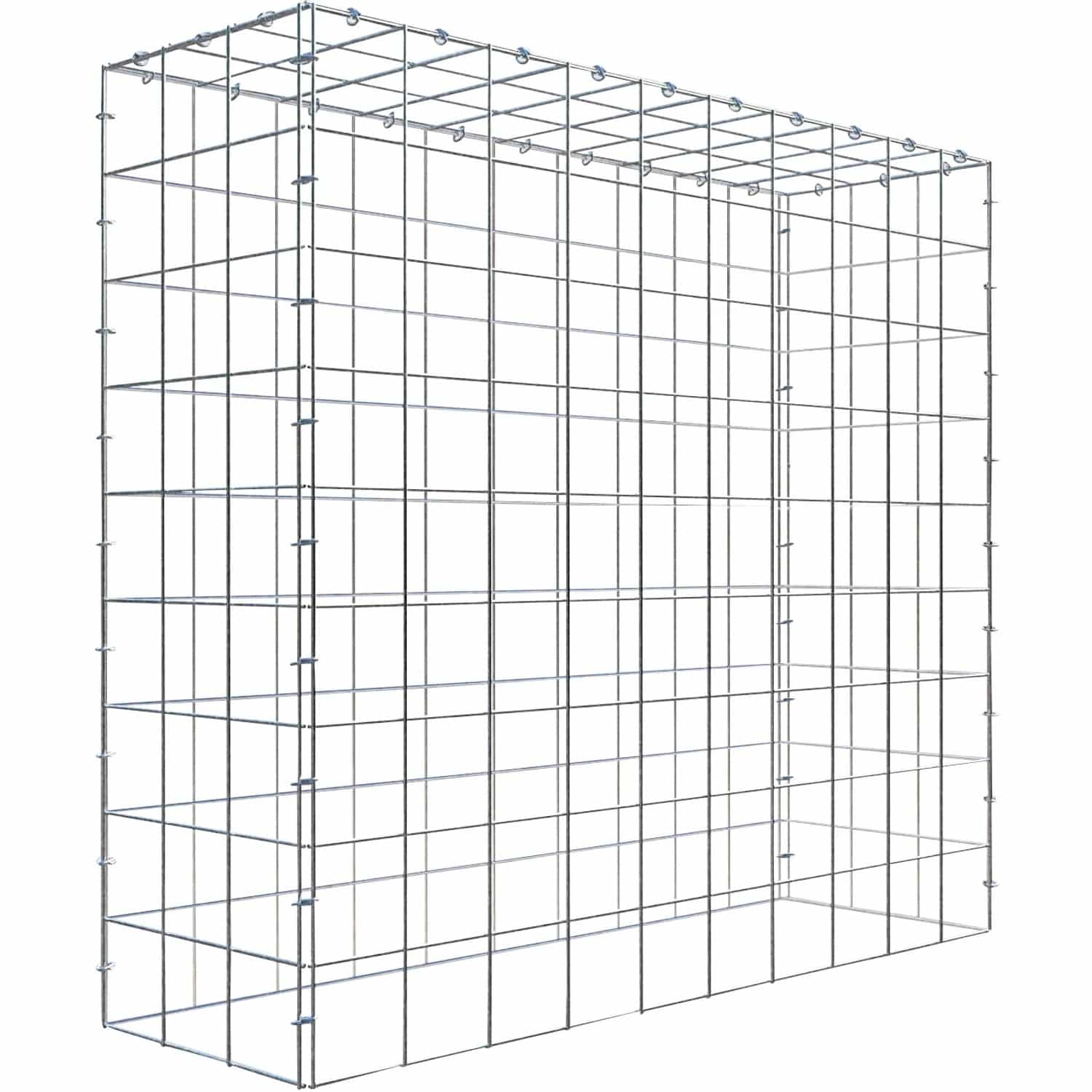 Gabiona C-Ring-Gabione-Anbaukorb Typ 3 90 x 100 x 30 cm Maschenw 10 x 10 cm