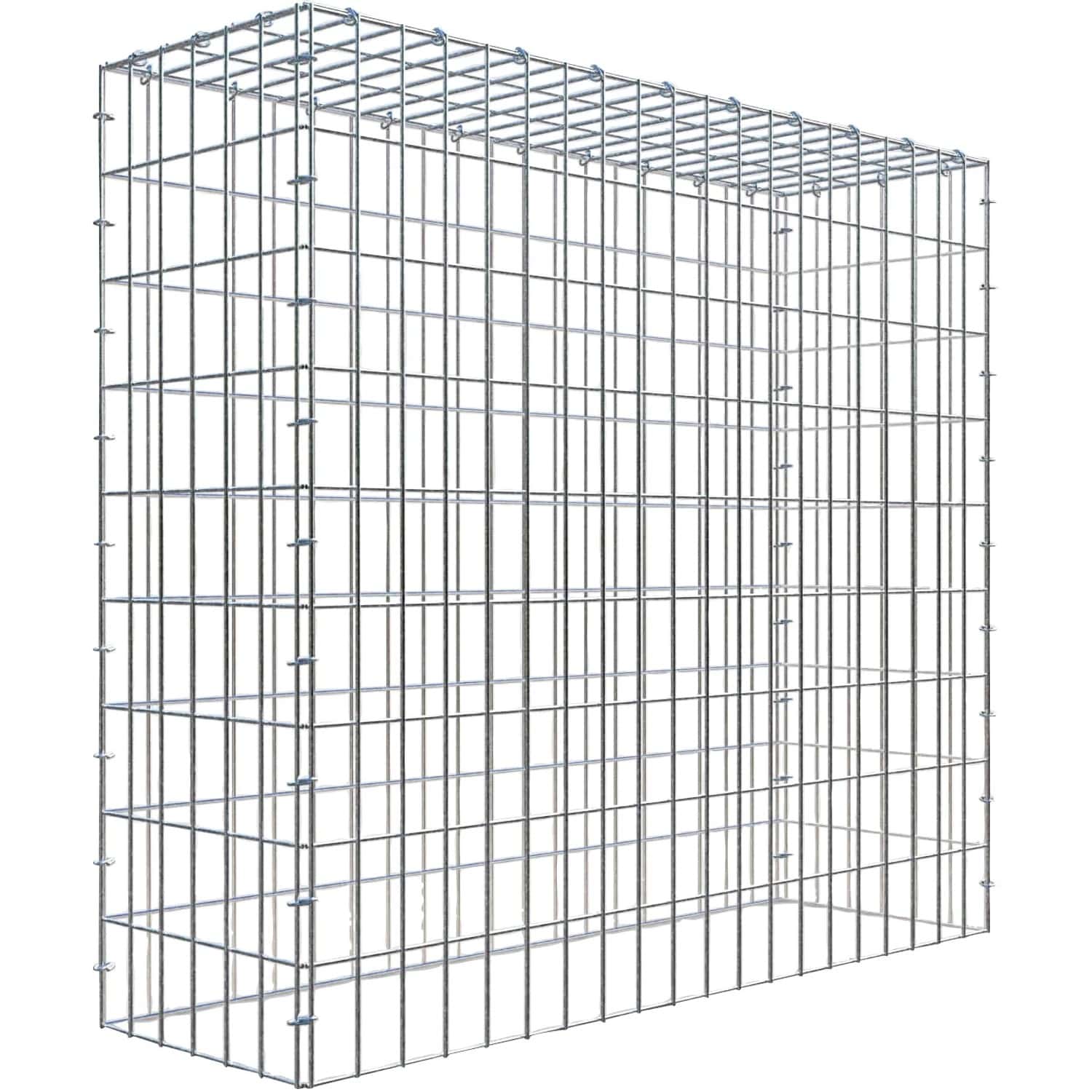 Gabiona C-Ring-Gabione-Anbaukorb Typ 3 90 x 100 x 30 cm Maschenw 5 x 10 cm