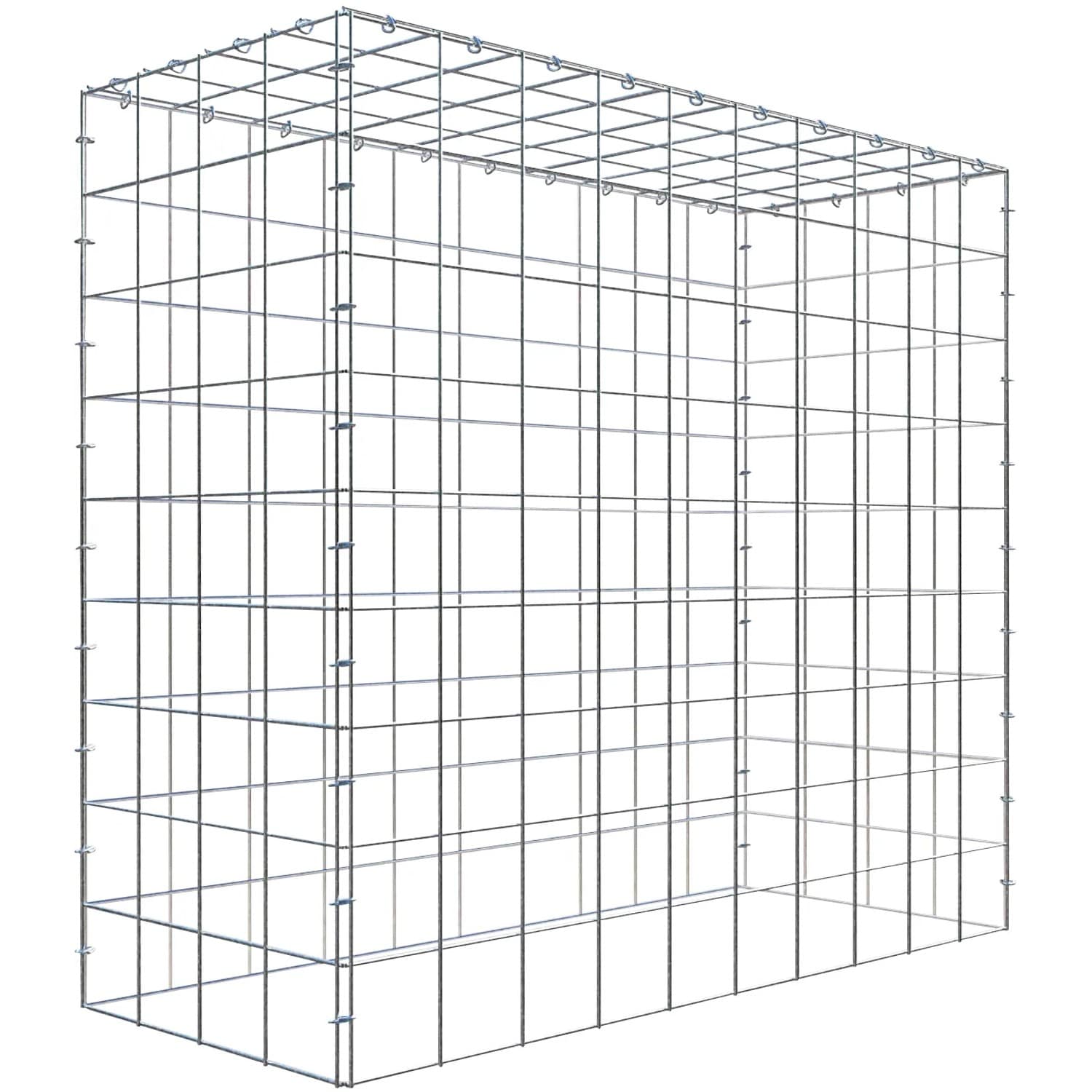 Gabiona C-Ring-Gabione-Anbaukorb Typ 3 90 x 100 x 40 cm Maschenw 10 x 10 cm