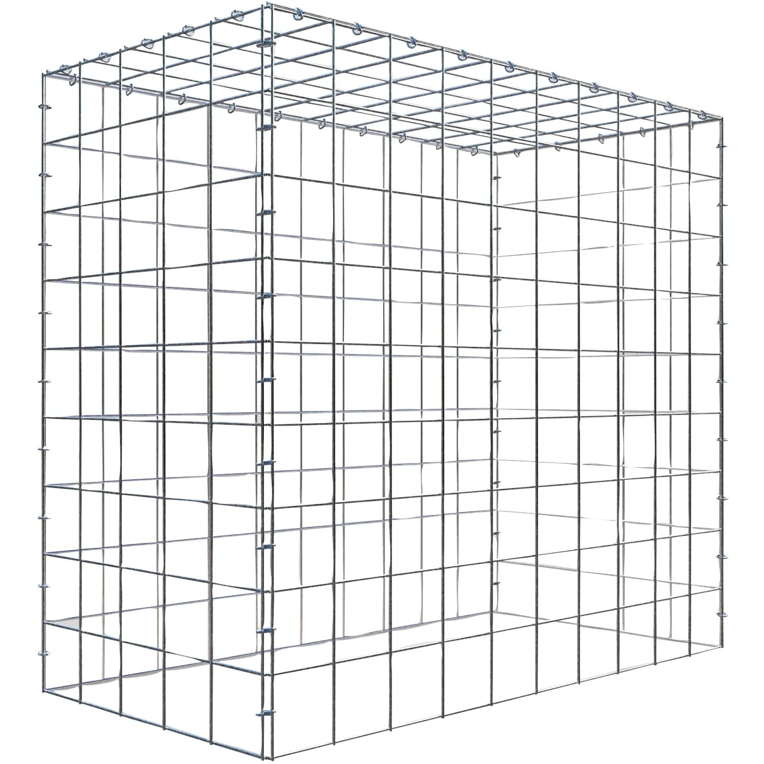 Gabiona C-Ring-Gabione-Anbaukorb Typ 3 90 x 100 x 50 cm Maschenw 10 x 10 cm