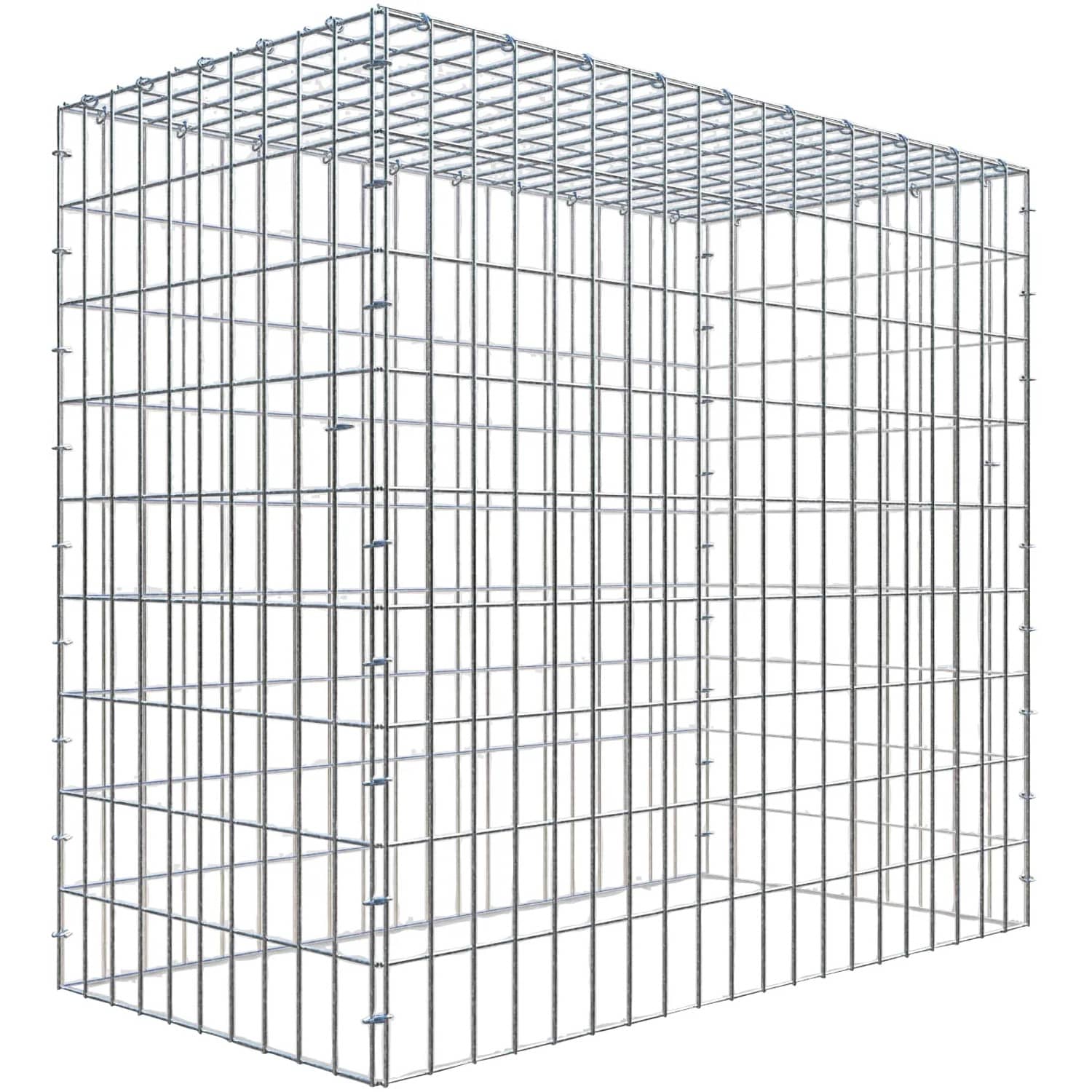 Gabiona C-Ring-Gabione-Anbaukorb Typ 3 90 x 100 x 50 cm Maschenw 5 x 10 cm