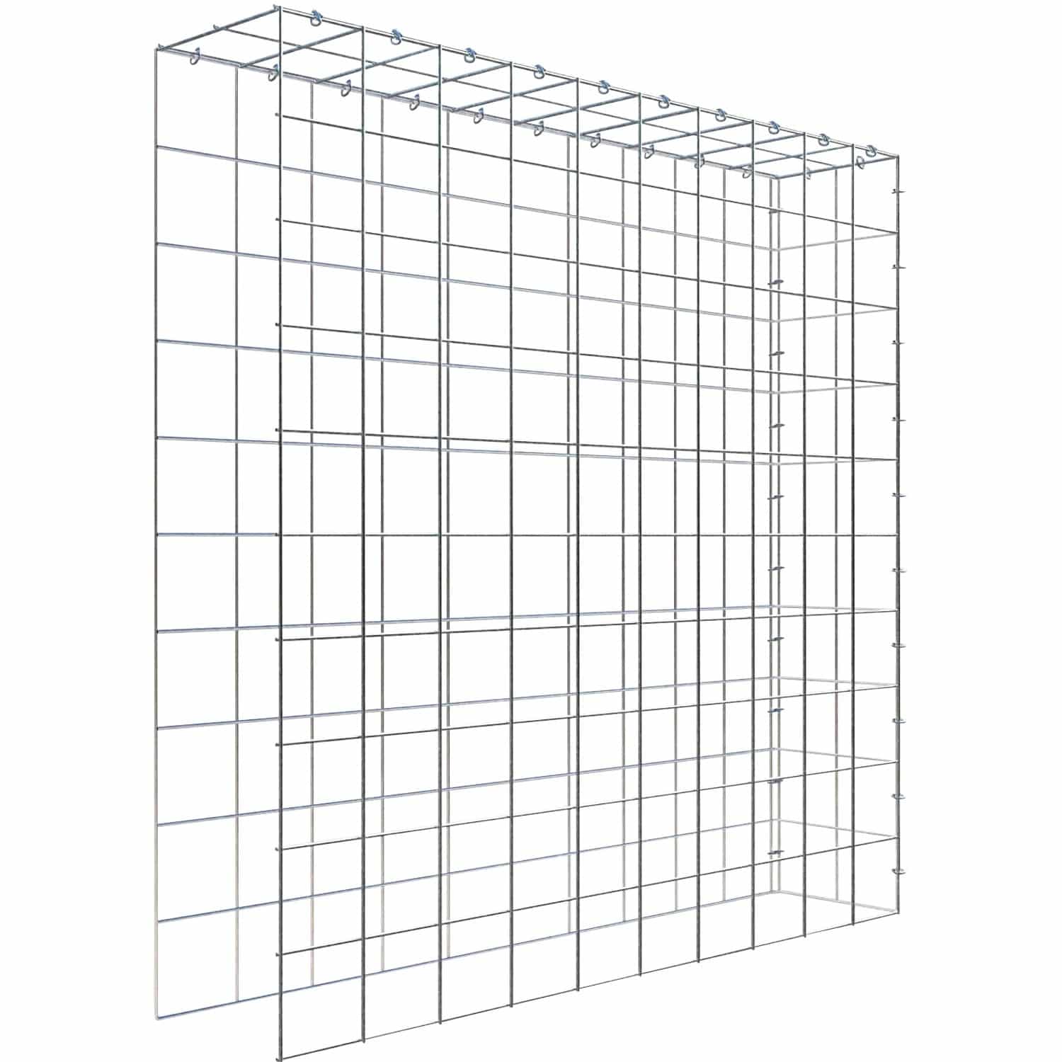 Gabiona C-Ring-Gabione-Anbaukorb Typ 4 100 x 100 x 20 cm Maschenw 10 x 10 cm