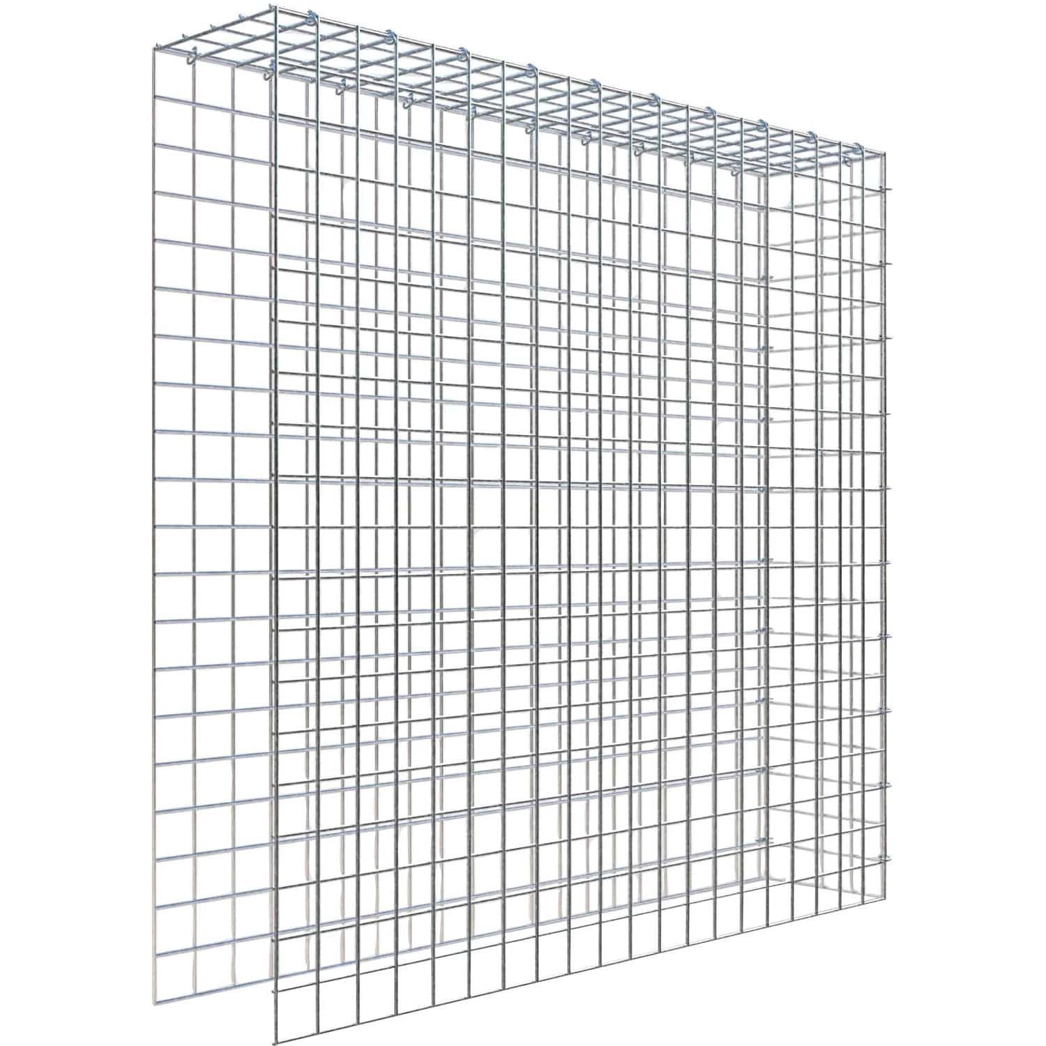 Gabiona C-Ring-Gabione-Anbaukorb Typ 4 100 x 100 x 20 cm Maschenw 5 x 5 cm