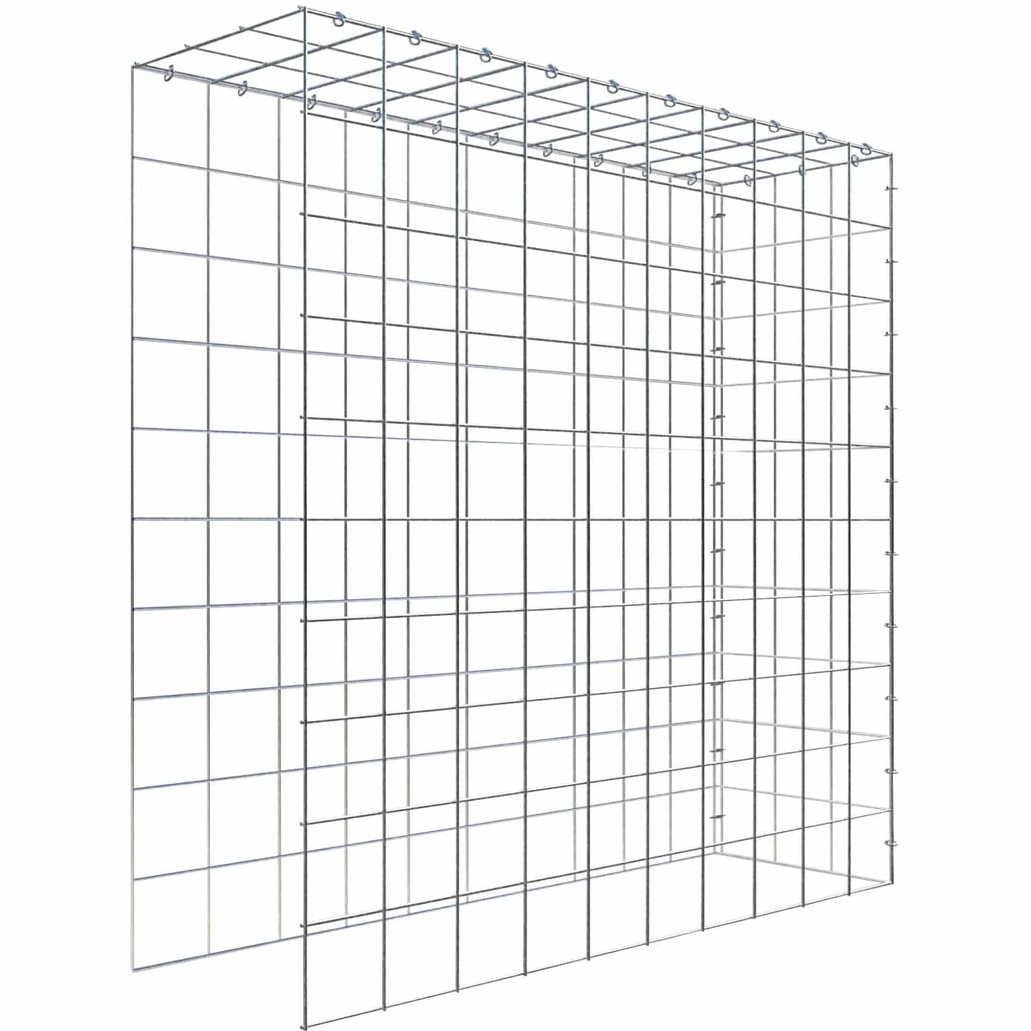 Gabiona C-Ring-Gabione-Anbaukorb Typ 4 100 x 100 x 30 cm Maschenw 10 x 10 cm