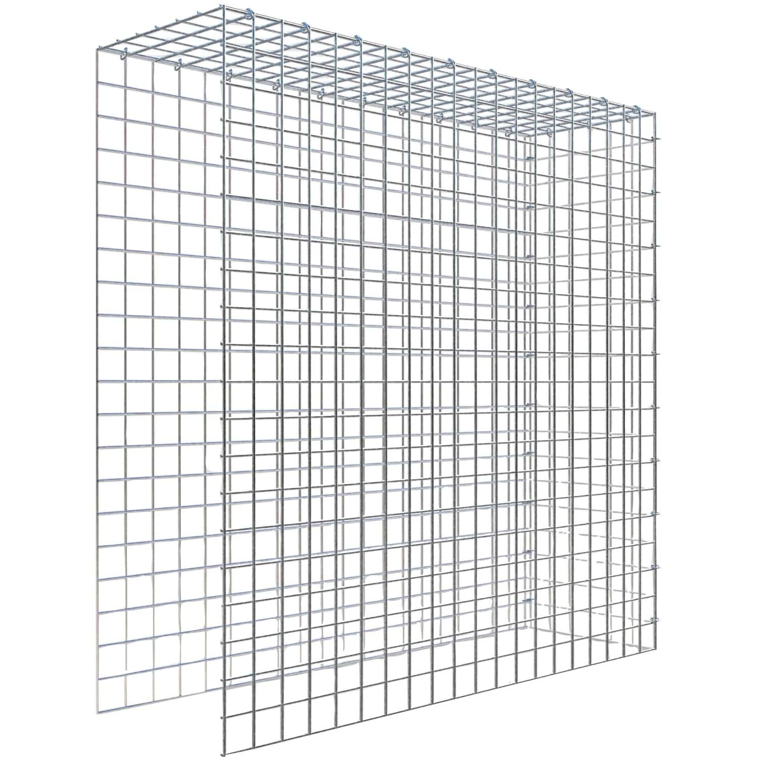 Gabiona C-Ring-Gabione-Anbaukorb Typ 4 100 x 100 x 30 cm Maschenw 5 x 5 cm