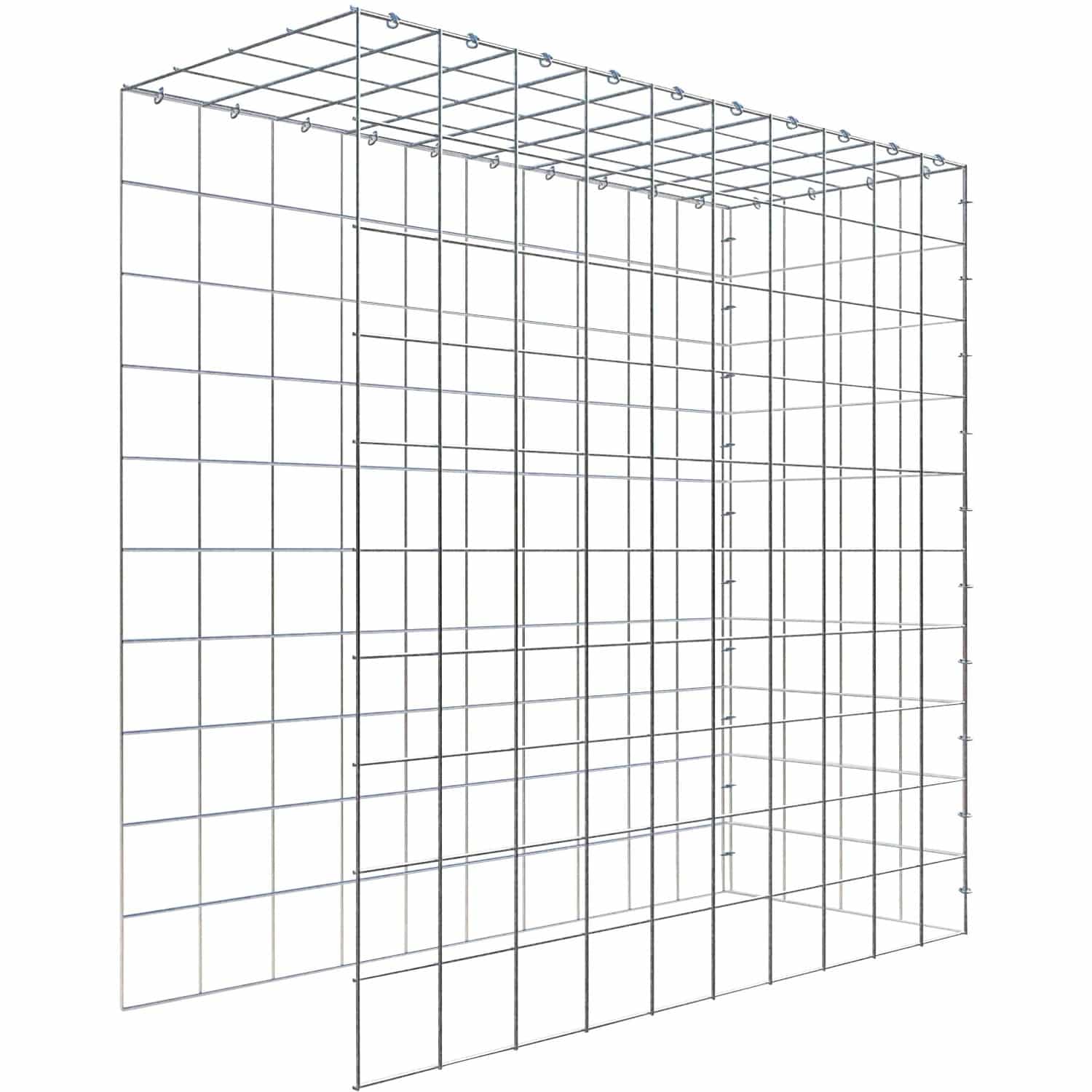 Gabiona C-Ring-Gabione-Anbaukorb Typ 4 100 x 100 x 40 cm Maschenw 10 x 10 cm