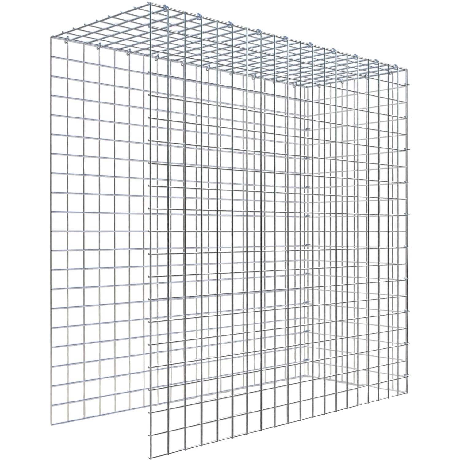 Gabiona C-Ring-Gabione-Anbaukorb Typ 4 100 x 100 x 40 cm Maschenw 5 x 5 cm