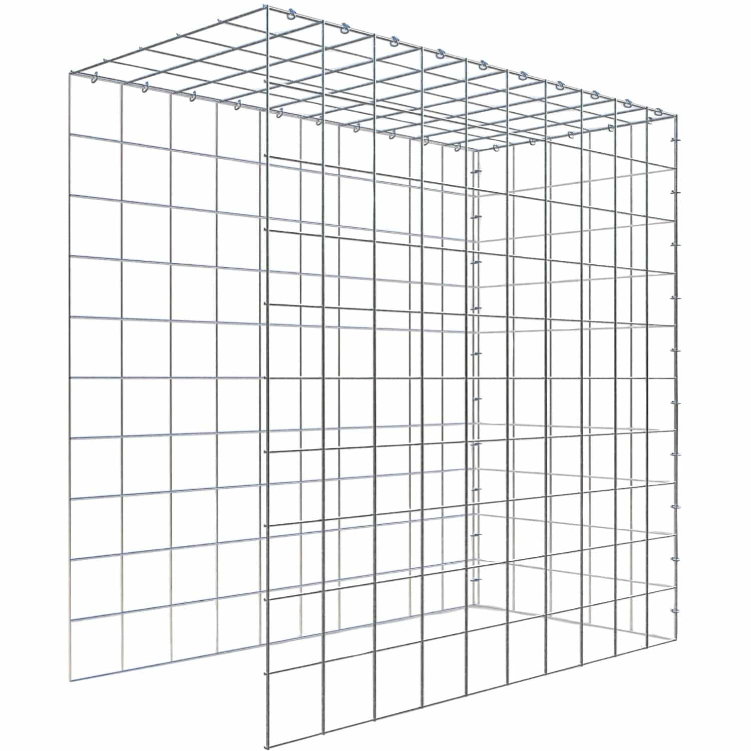 Gabiona C-Ring-Gabione-Anbaukorb Typ 4 100 x 100 x 50 cm Maschenw 10 x 10 cm