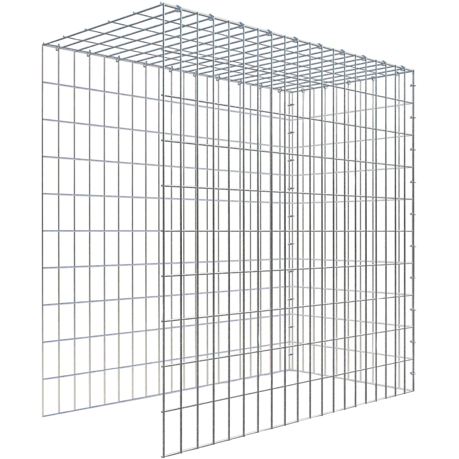 Gabiona C-Ring-Gabione-Anbaukorb Typ 4 100 x 100 x 50 cm Maschenw 5 x 10 cm