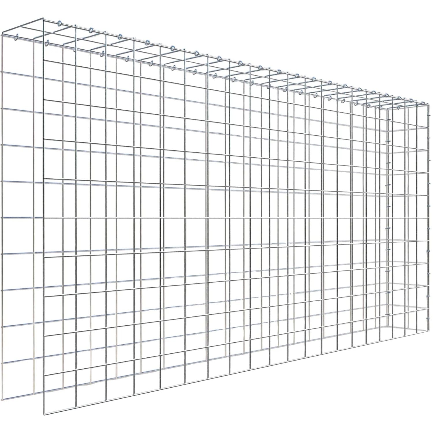 Gabiona C-Ring-Gabione-Anbaukorb Typ 4 100 x 200 x 20 cm Maschenw 10 x 10 cm