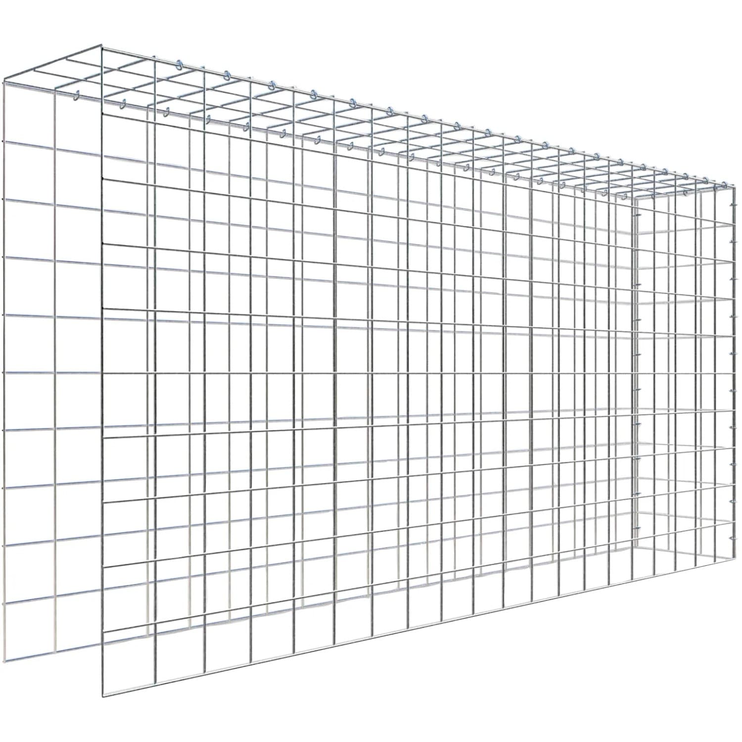 Gabiona C-Ring-Gabione-Anbaukorb Typ 4 100 x 200 x 30 cm Maschenw 10 x 10 cm