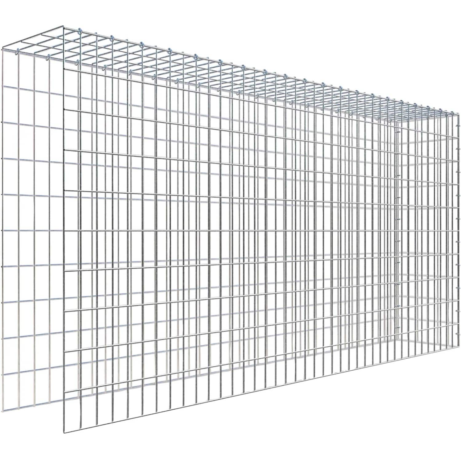 Gabiona C-Ring-Gabione-Anbaukorb Typ 4 100 x 200 x 30 cm Maschenw 5 x 10 cm