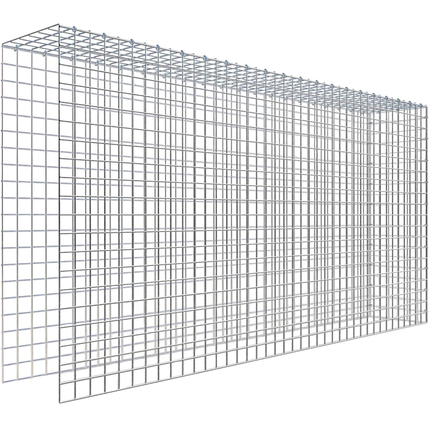Gabiona C-Ring-Gabione-Anbaukorb Typ 4 100 x 200 x 30 cm Maschenw 5 x 5 cm