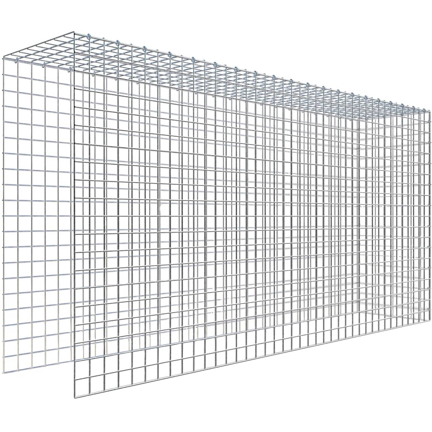 Gabiona C-Ring-Gabione-Anbaukorb Typ 4 100 x 200 x 40 cm Maschenw 5 x 5 cm