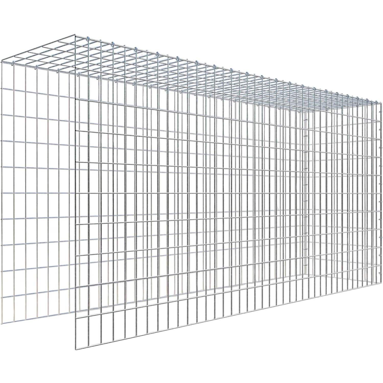 Gabiona C-Ring-Gabione-Anbaukorb Typ 4 100 x 200 x 50 cm Maschenw 5 x 10 cm