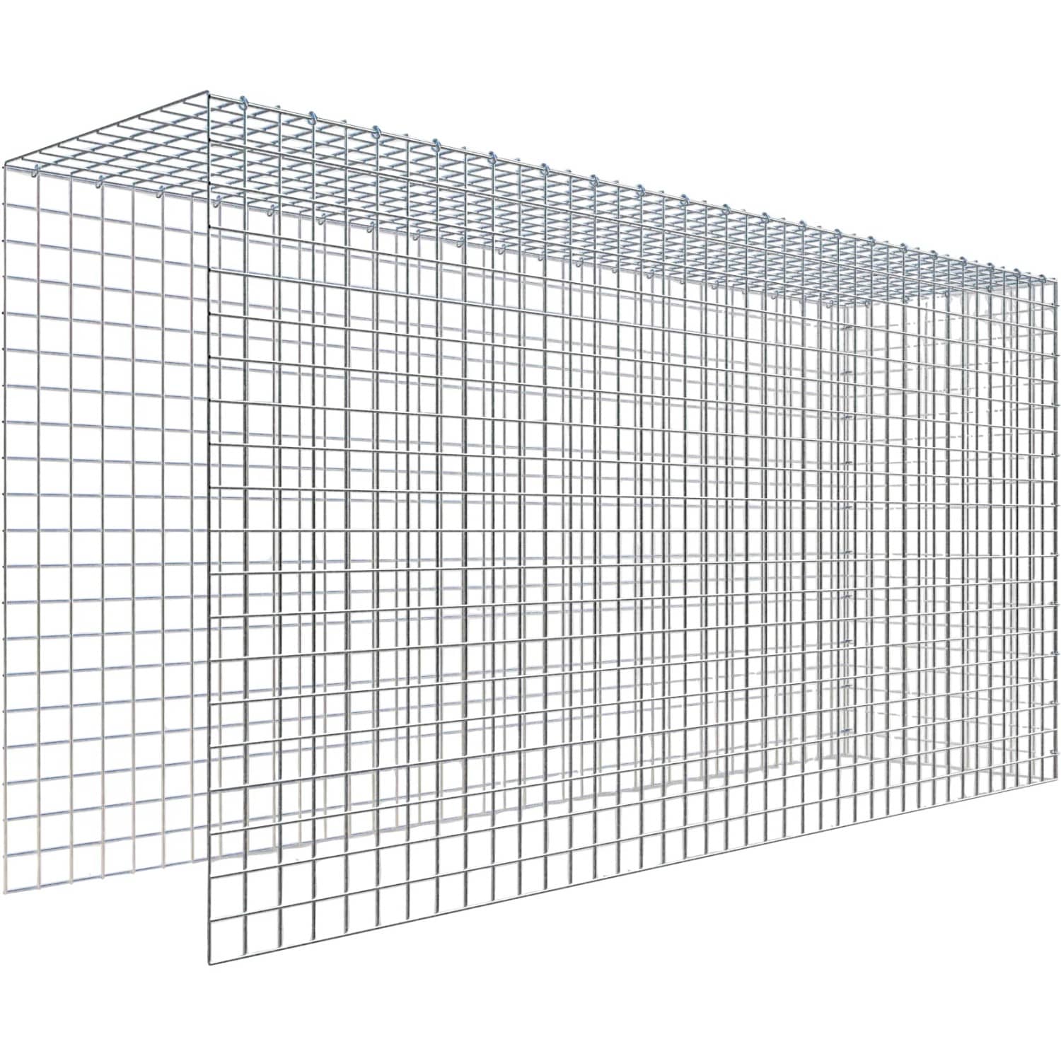 Gabiona C-Ring-Gabione-Anbaukorb Typ 4 100 x 200 x 50 cm Maschenw 5 x 5 cm