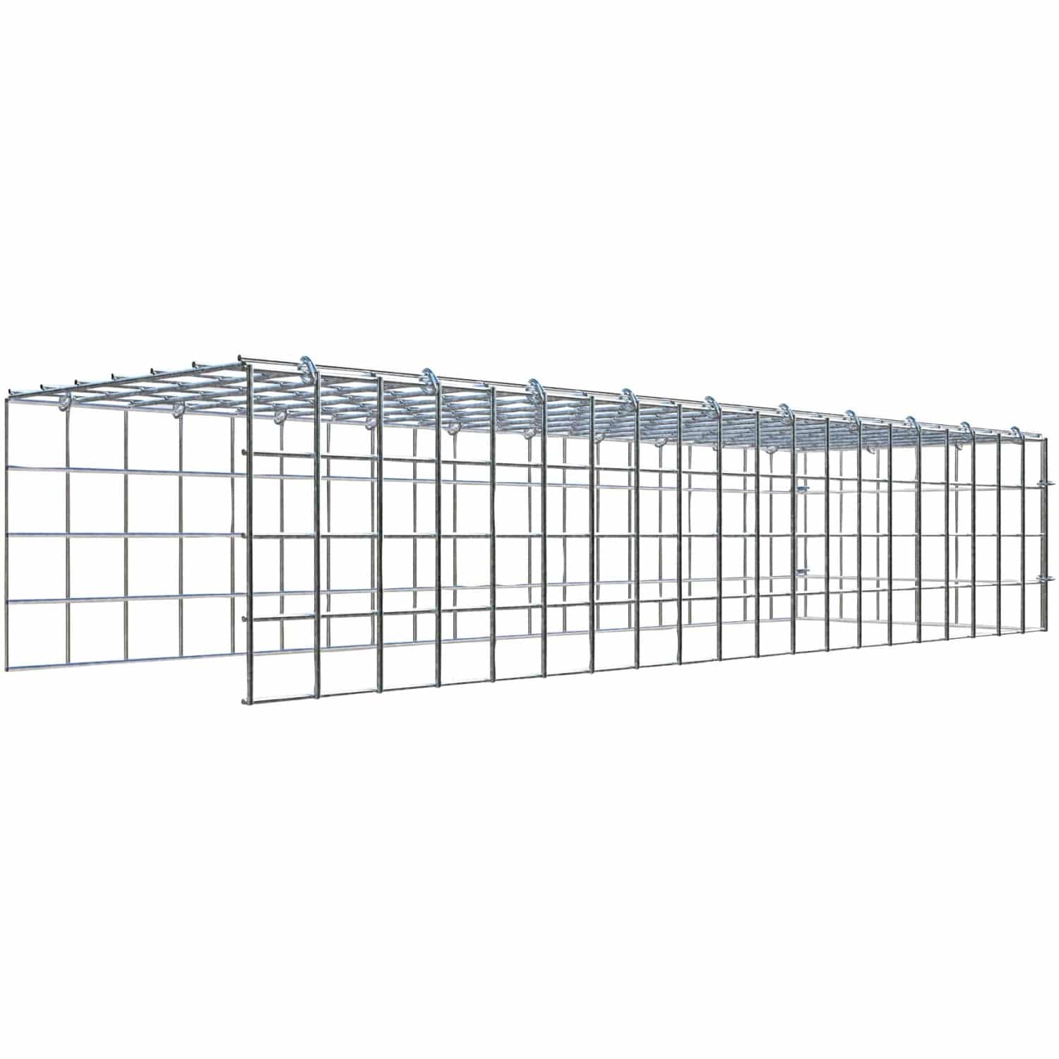 Gabiona C-Ring-Gabione-Anbaukorb Typ 4 20 x 100 x 30 cm Maschenw 5 x 5 cm