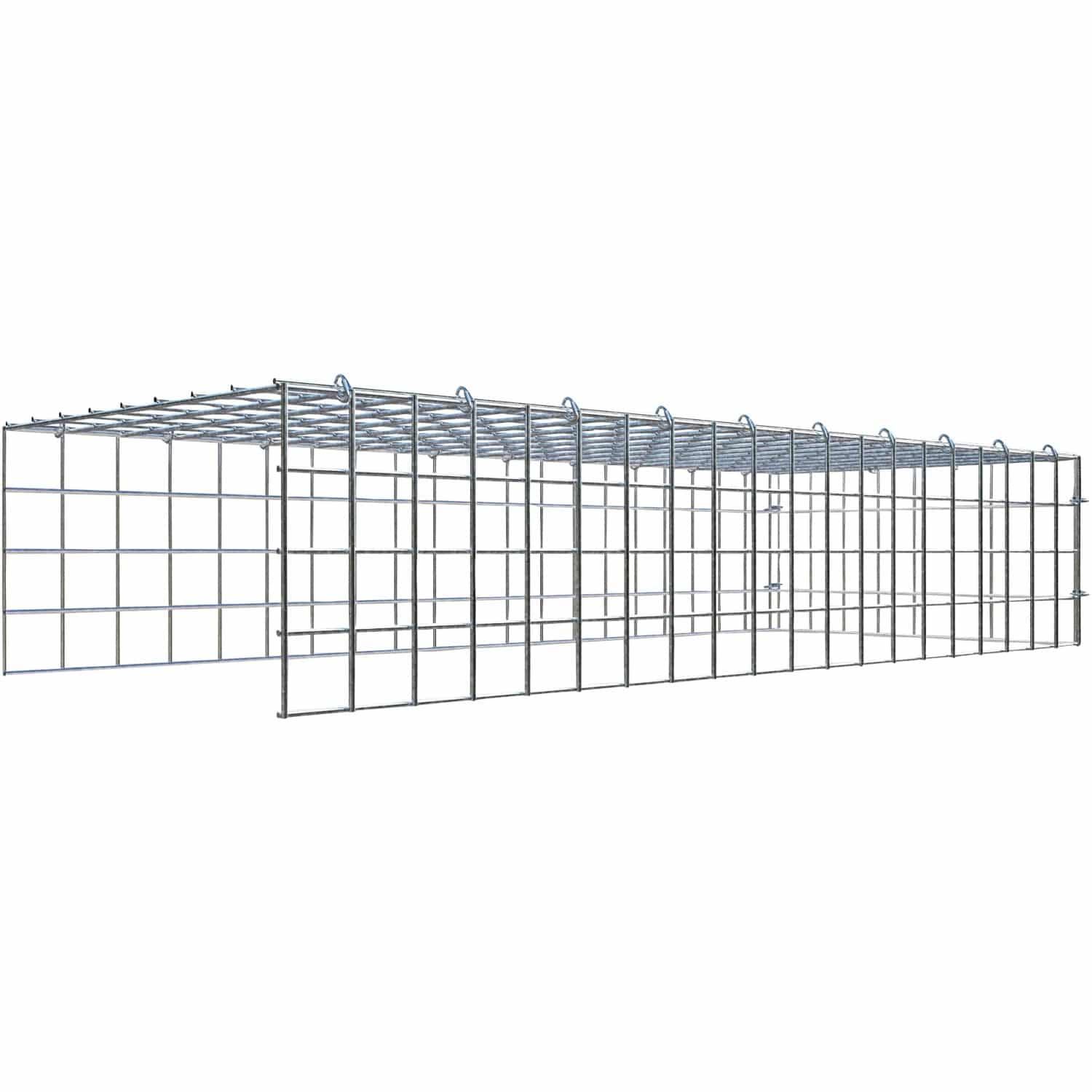 Gabiona C-Ring-Gabione-Anbaukorb Typ 4 20 x 100 x 40 cm Maschenw 5 x 5 cm
