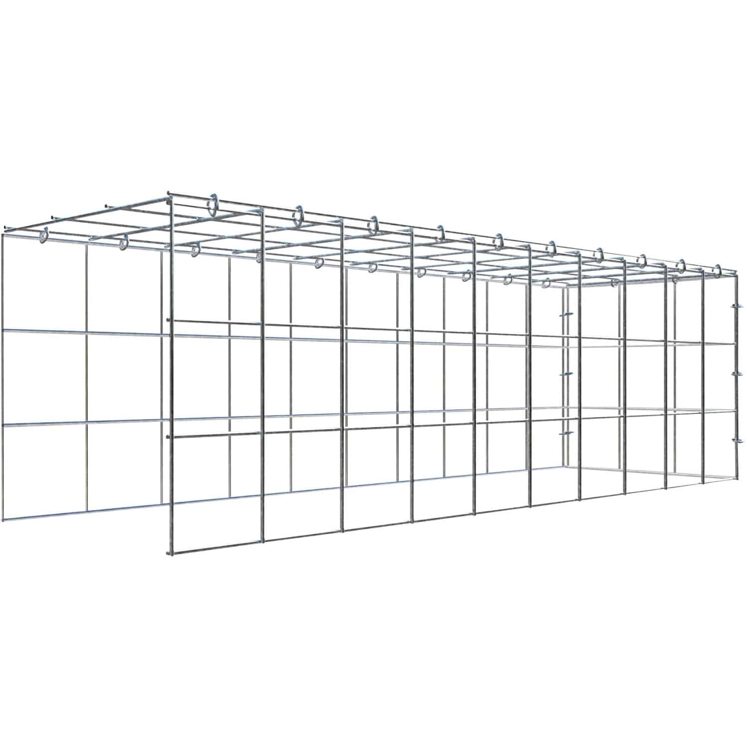 Gabiona C-Ring-Gabione-Anbaukorb Typ 4 30 x 100 x 30 cm Maschenw 10 x 10 cm