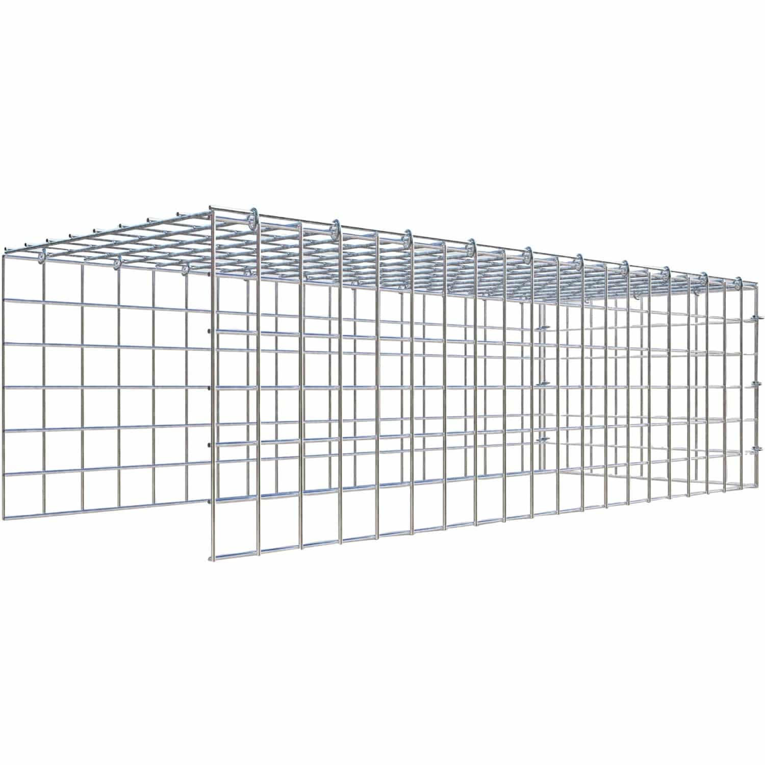 Gabiona C-Ring-Gabione-Anbaukorb Typ 4 30 x 100 x 40 cm Maschenw 5 x 5 cm