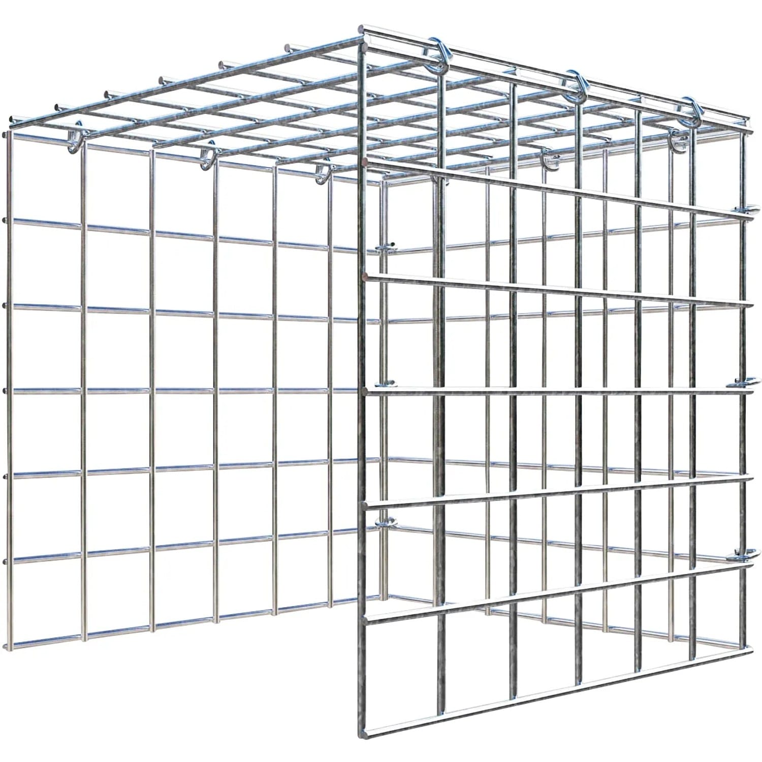 Gabiona C-Ring-Gabione-Anbaukorb Typ 4 30 x 30 x 30 cm Maschenw 5 x 5 cm
