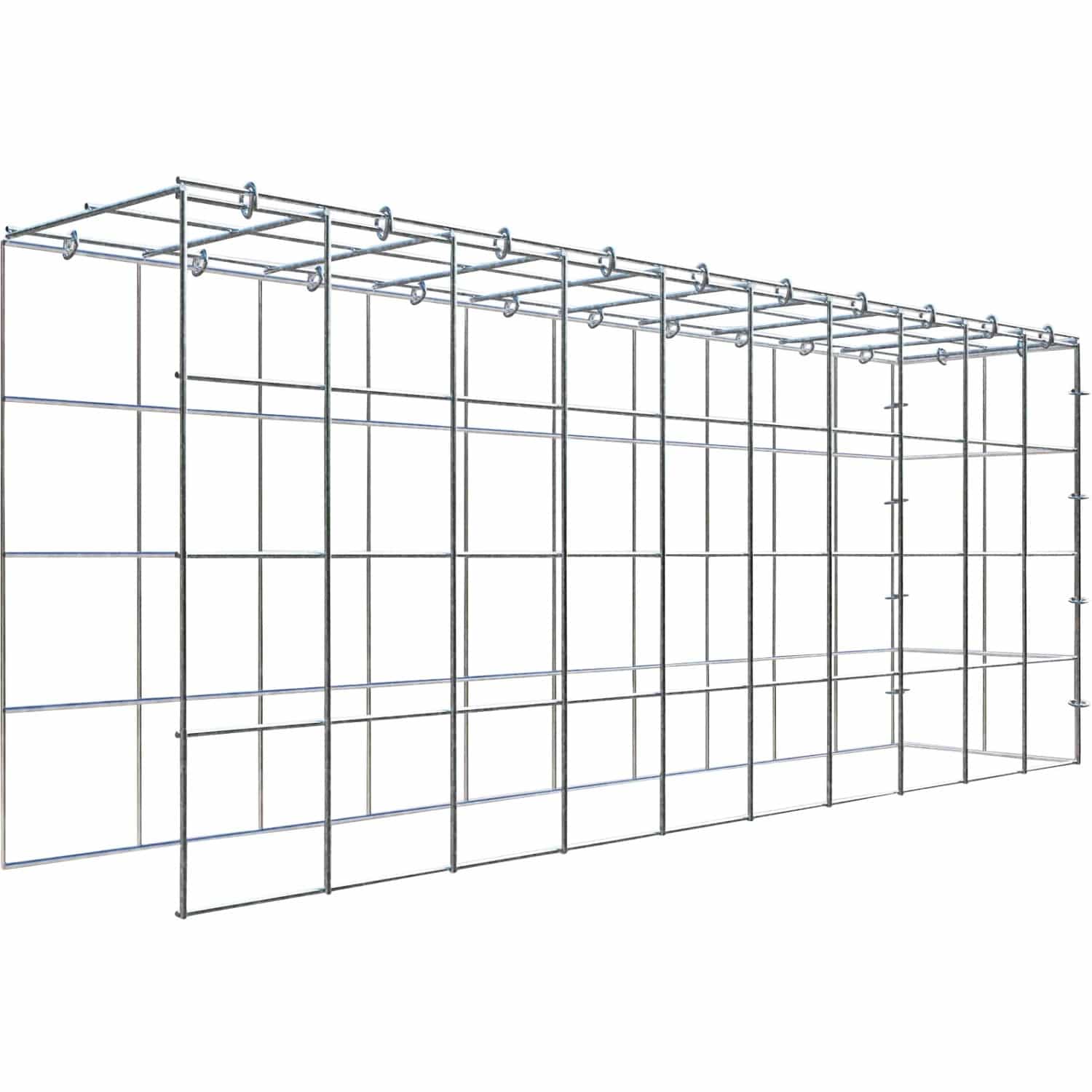 Gabiona C-Ring-Gabione-Anbaukorb Typ 4 40 x 100 x 20 cm Maschenw 10 x 10 cm