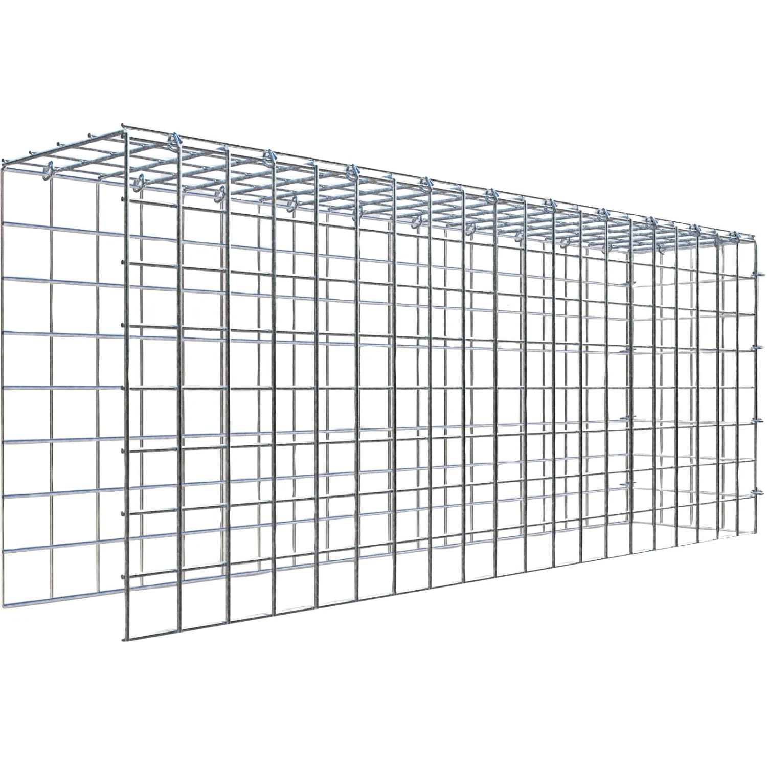 Gabiona C-Ring-Gabione-Anbaukorb Typ 4 40 x 100 x 20 cm Maschenw 5 x 5 cm